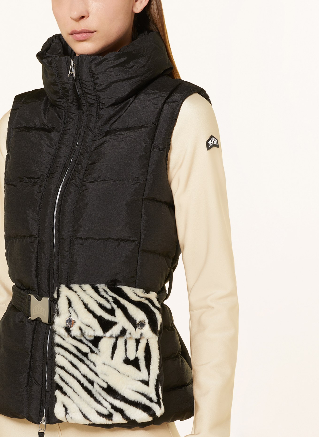 JET SET Quilted vest GARDENA, Color: BLACK (Image 4)