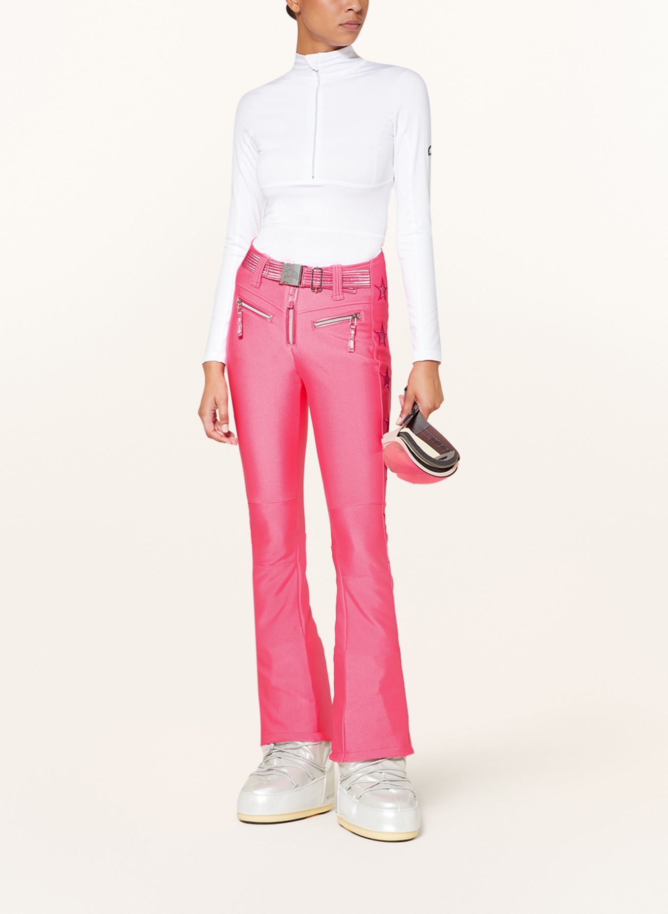 JET SET Softshell ski pants TIBY, Color: PINK/ PURPLE (Image 2)