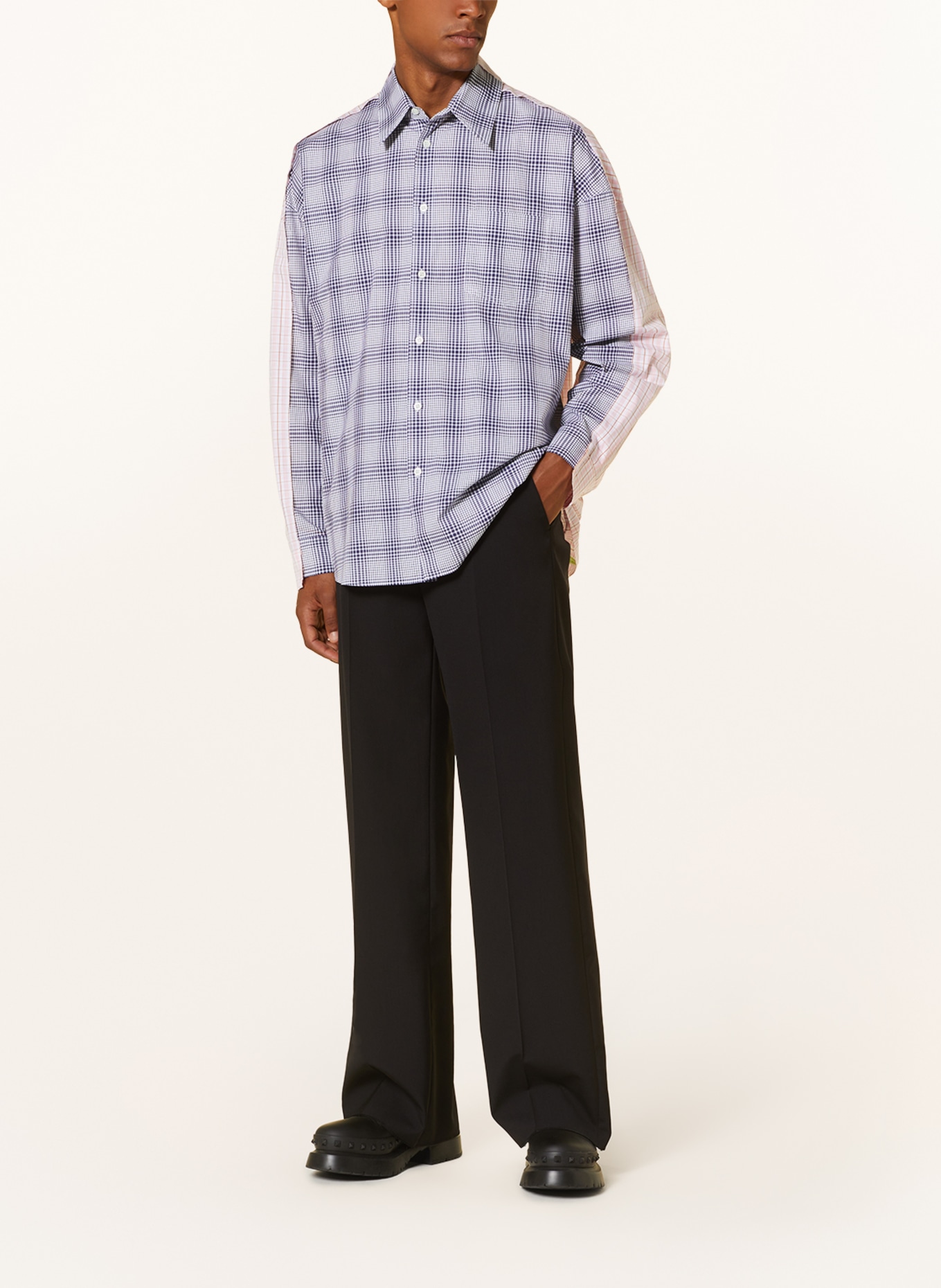 MARNI Shirt comfort fit, Color: WHITE/ DARK BLUE/ PINK (Image 2)