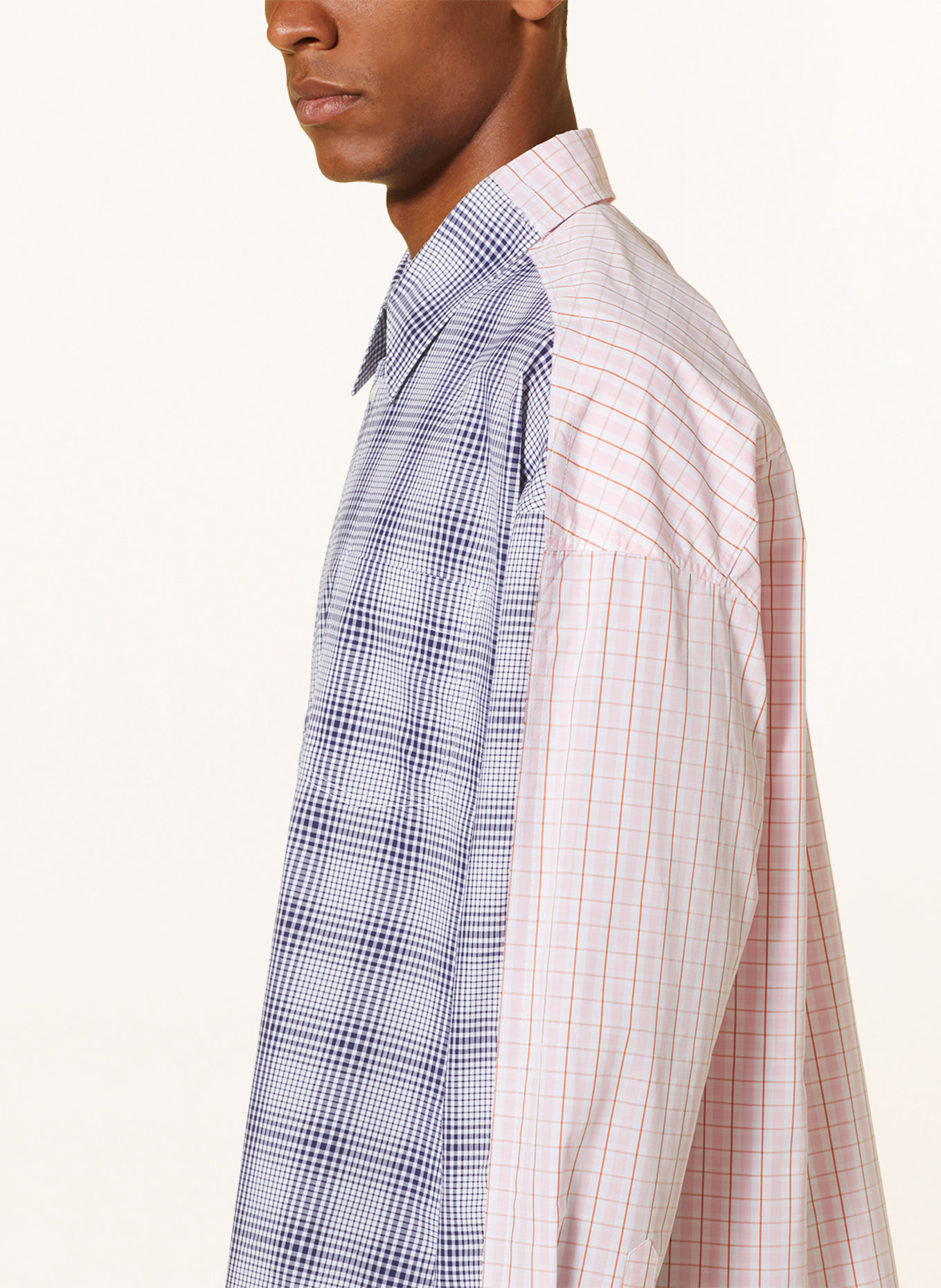 MARNI Shirt comfort fit, Color: WHITE/ DARK BLUE/ PINK (Image 4)