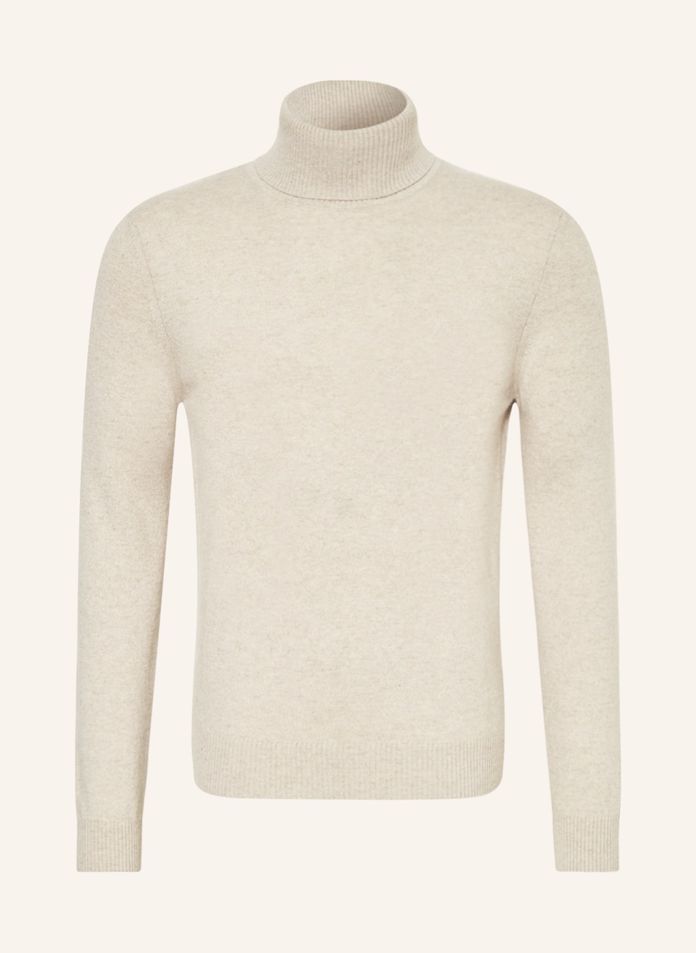 DANIELE FIESOLI Turtleneck sweater in cashmere, Color: BEIGE (Image 1)