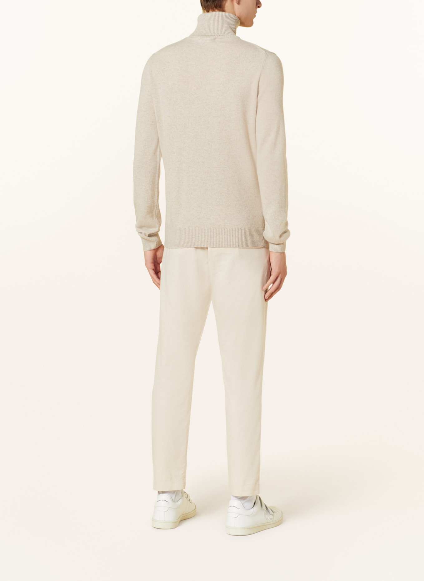 DANIELE FIESOLI Turtleneck sweater in cashmere, Color: BEIGE (Image 3)
