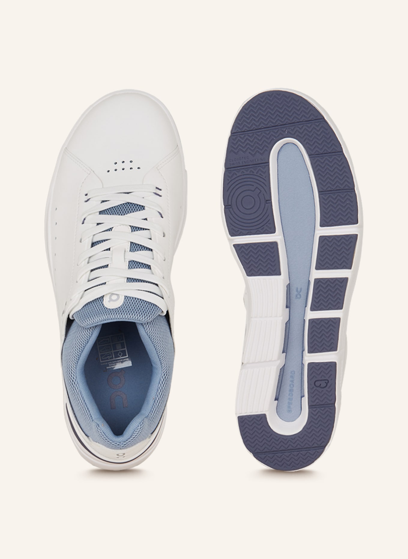 On Sneakers THE ROGER ADVANTAGE, Color: WHITE/ BLUE GRAY (Image 5)
