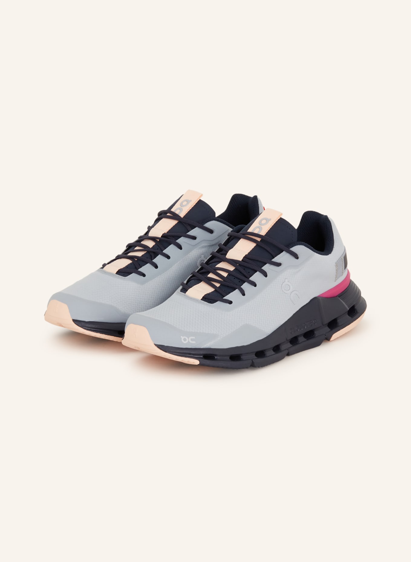 On Sneakers CLOUDNOVA FORM, Color: LIGHT BLUE/ NEON PINK (Image 1)