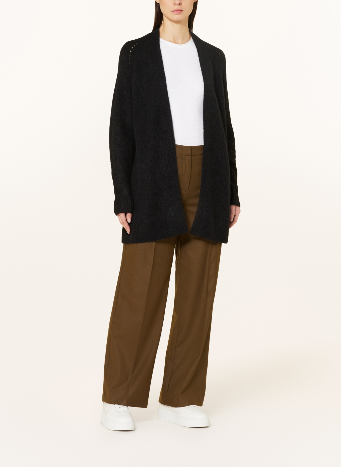 MOS MOSH Knit cardigan THORA with alpaca, Color: BLACK (Image 2)