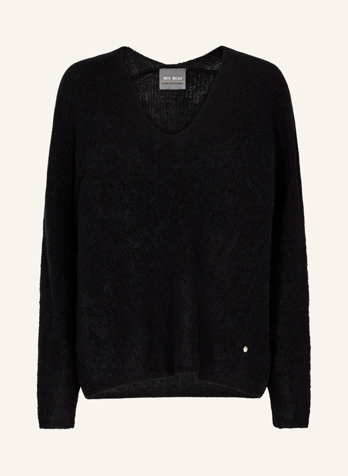 MOS MOSH Sweater THORA with alpaca, Color: BLACK (Image 1)