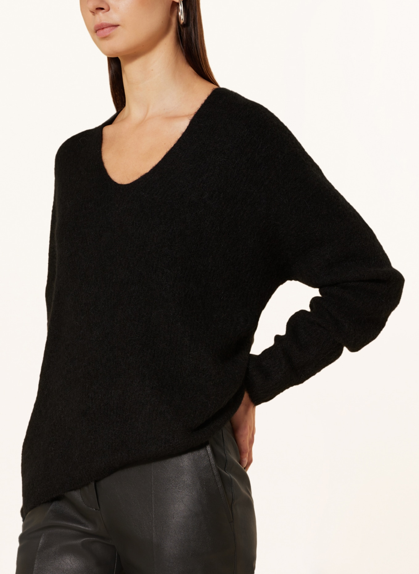 MOS MOSH Sweater THORA with alpaca, Color: BLACK (Image 4)