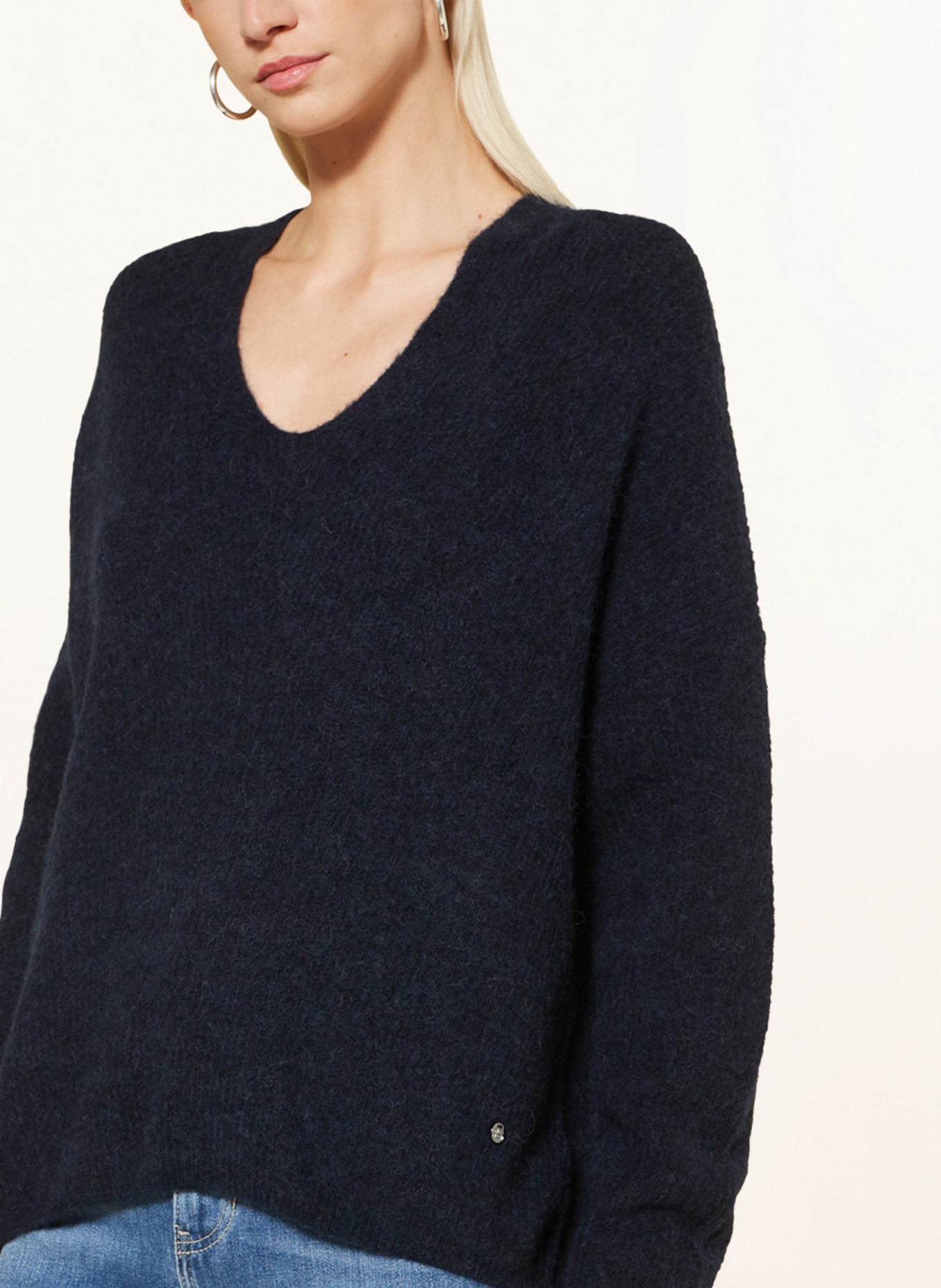 MOS MOSH Pullover THORA mit Alpaka: DUNKELBLAU