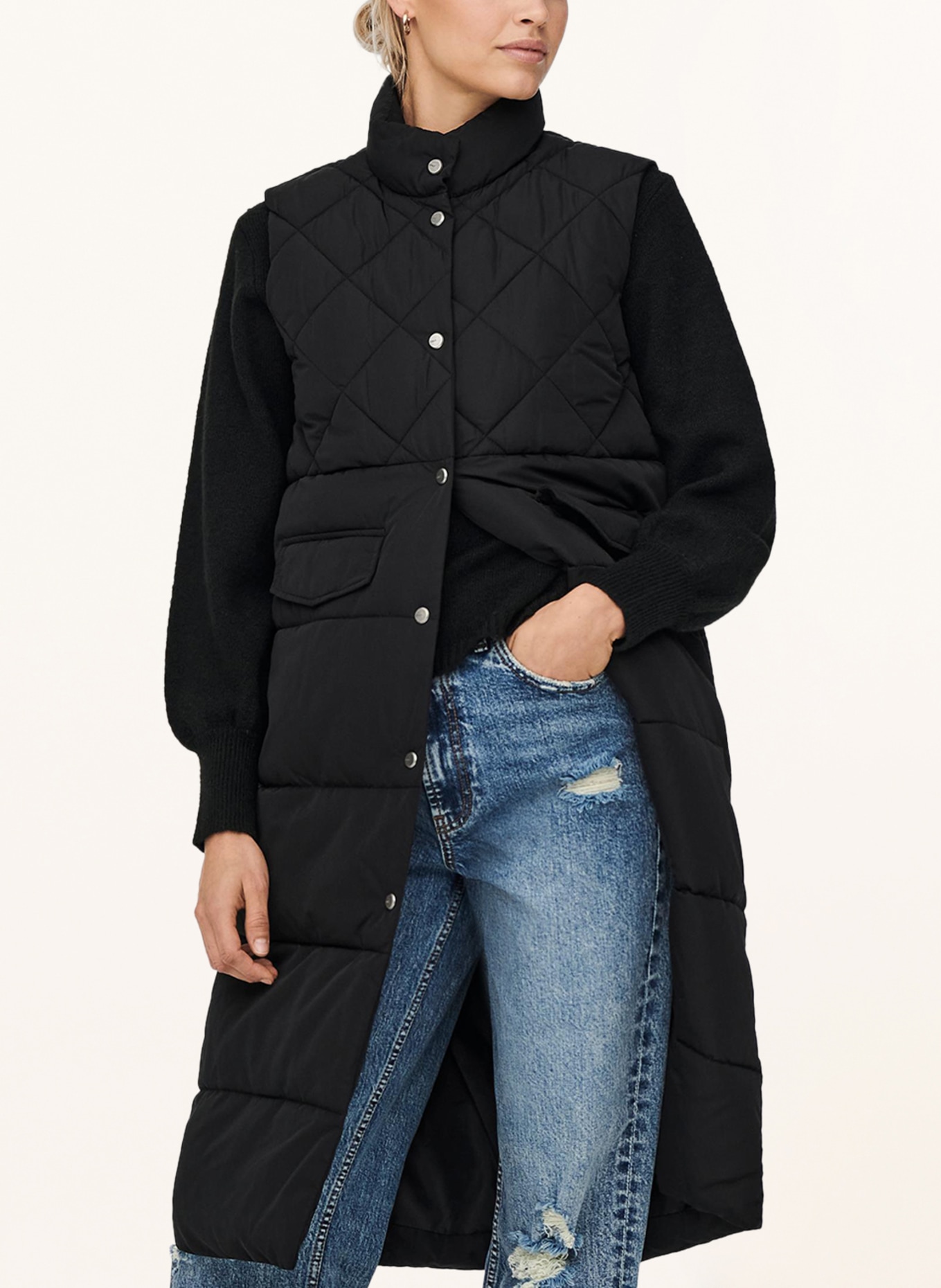 ONLY Quilted vest, Color: BLACK (Image 4)