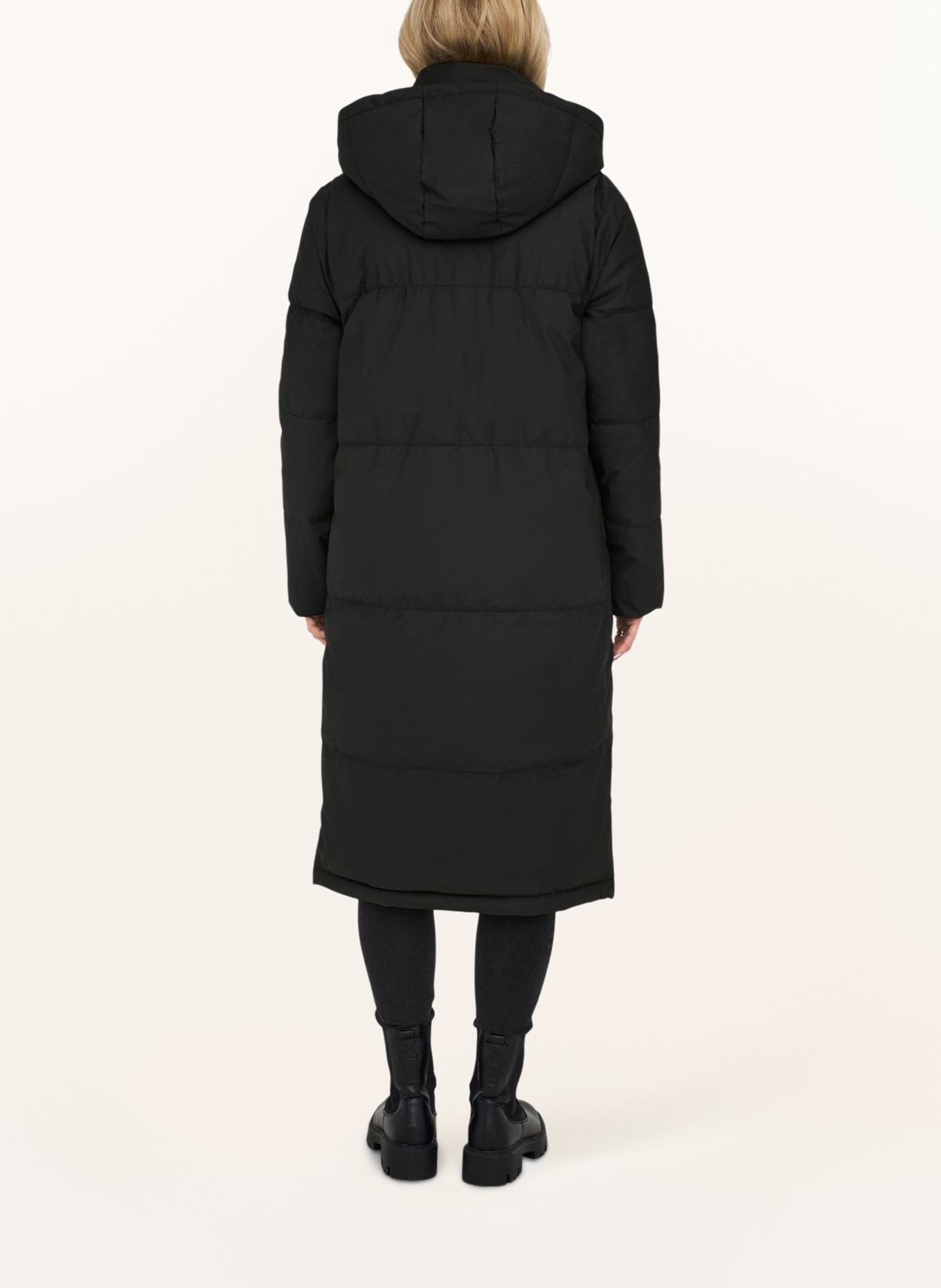 ONLY 2-in-1-quilted coat, Color: BLACK (Image 3)