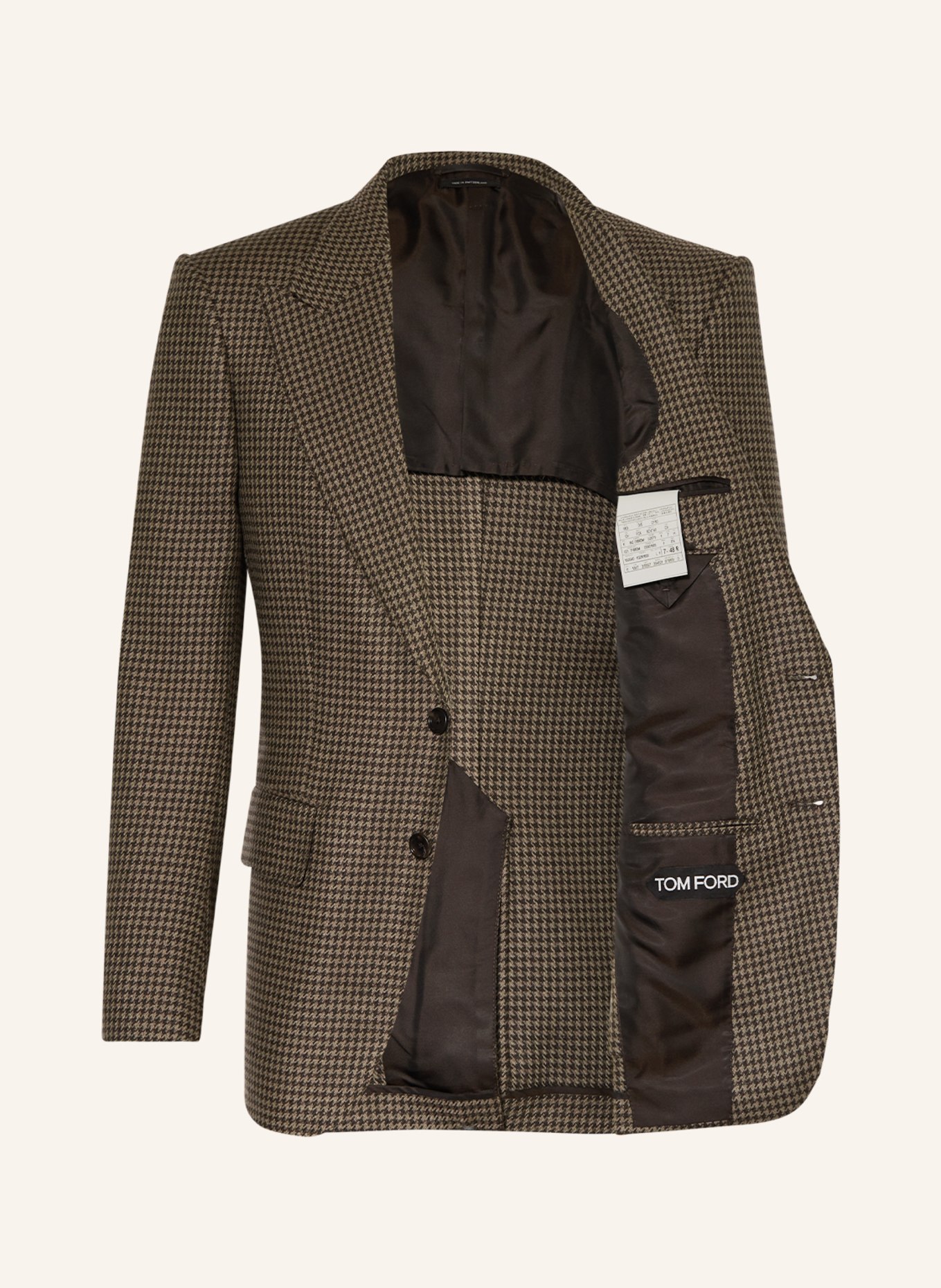 TOM FORD Suit jacket SHELTON extra slim fit with mohair, Color: BROWN/ DARK BROWN/ LIGHT BROWN (Image 4)