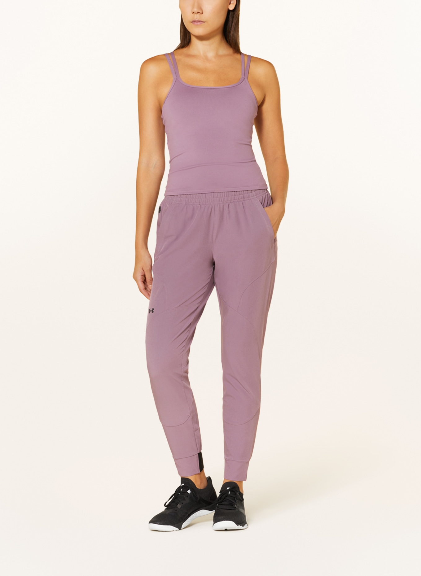 UNDER ARMOUR 7/8 training pants UA UNSTOPPABLE, Color: ROSE (Image 2)