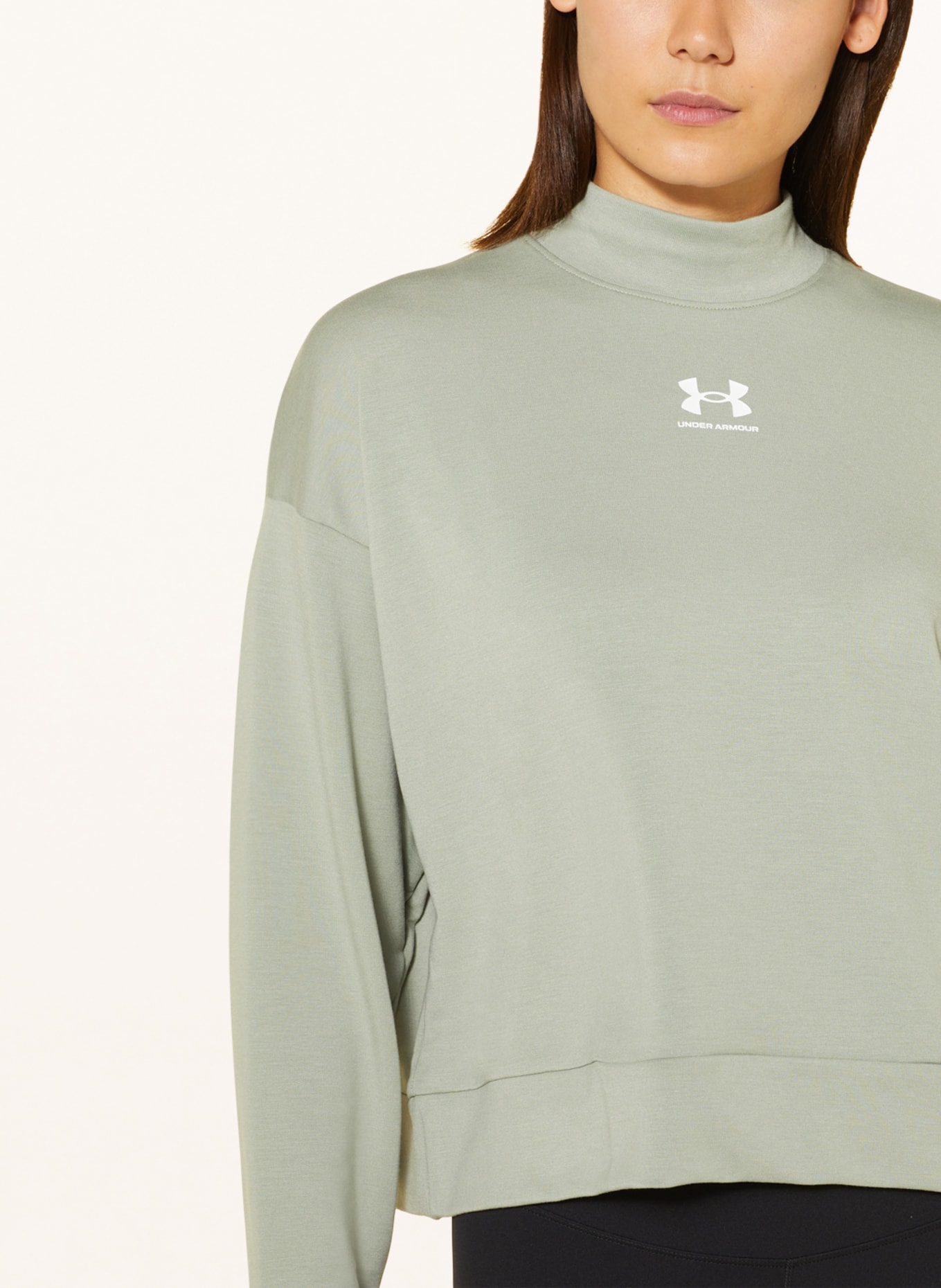 UNDER ARMOUR Long sleeve shirt UA RIVAL, Color: LIGHT GREEN (Image 4)