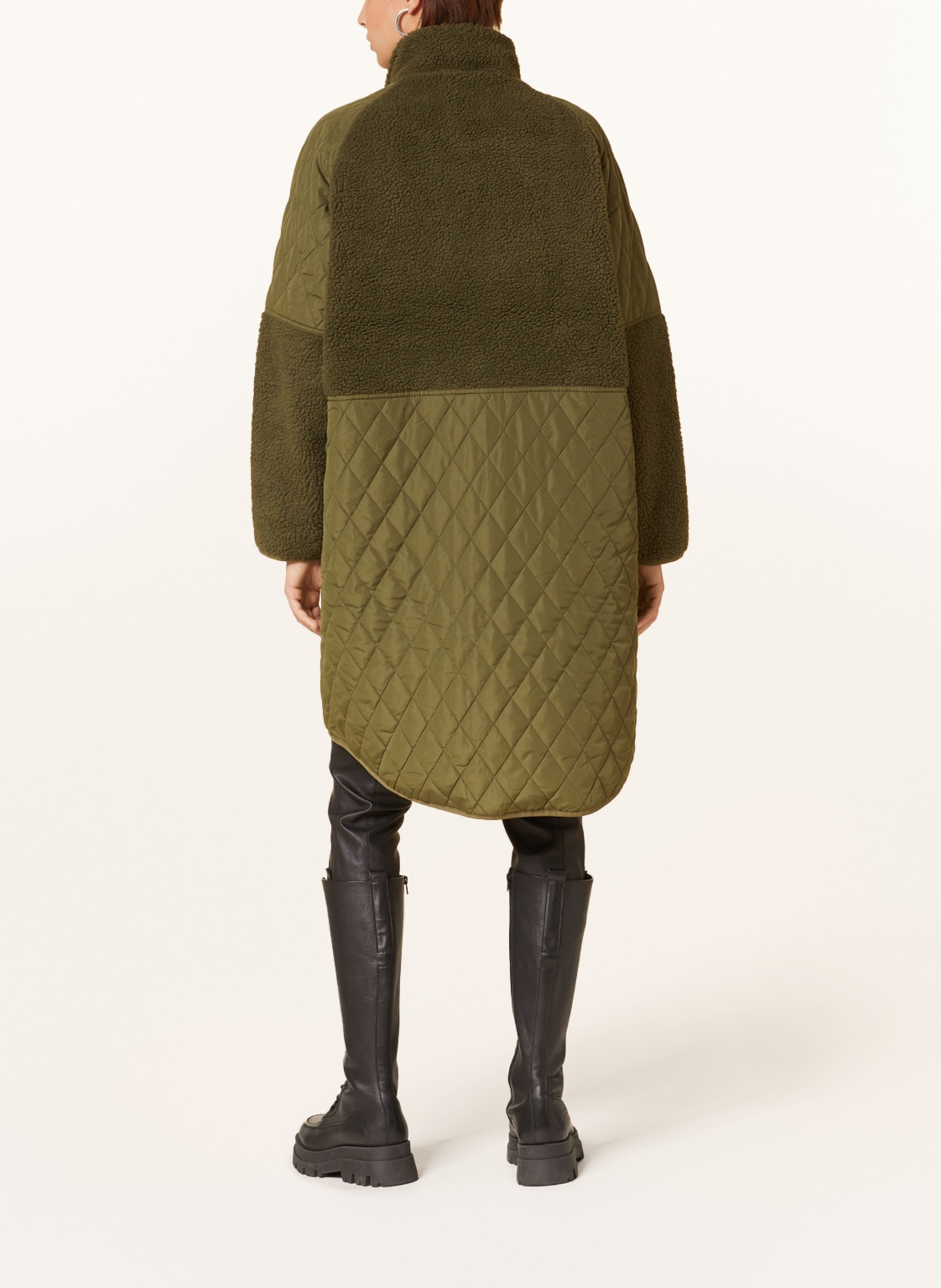 ONLY Coat in mixed materials, Color: OLIVE (Image 3)