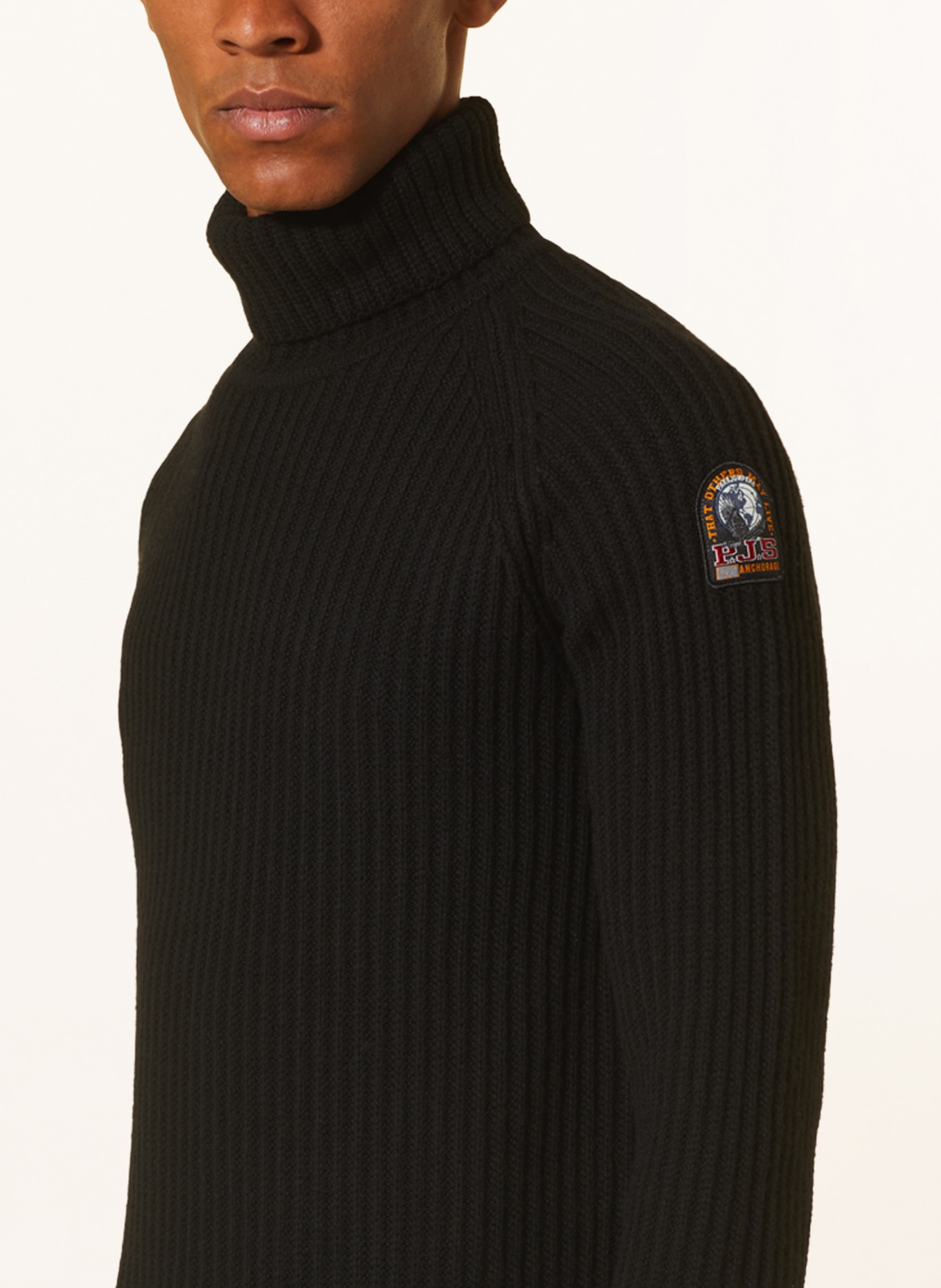 PARAJUMPERS Turtleneck sweater ETTORO, Color: BLACK (Image 4)