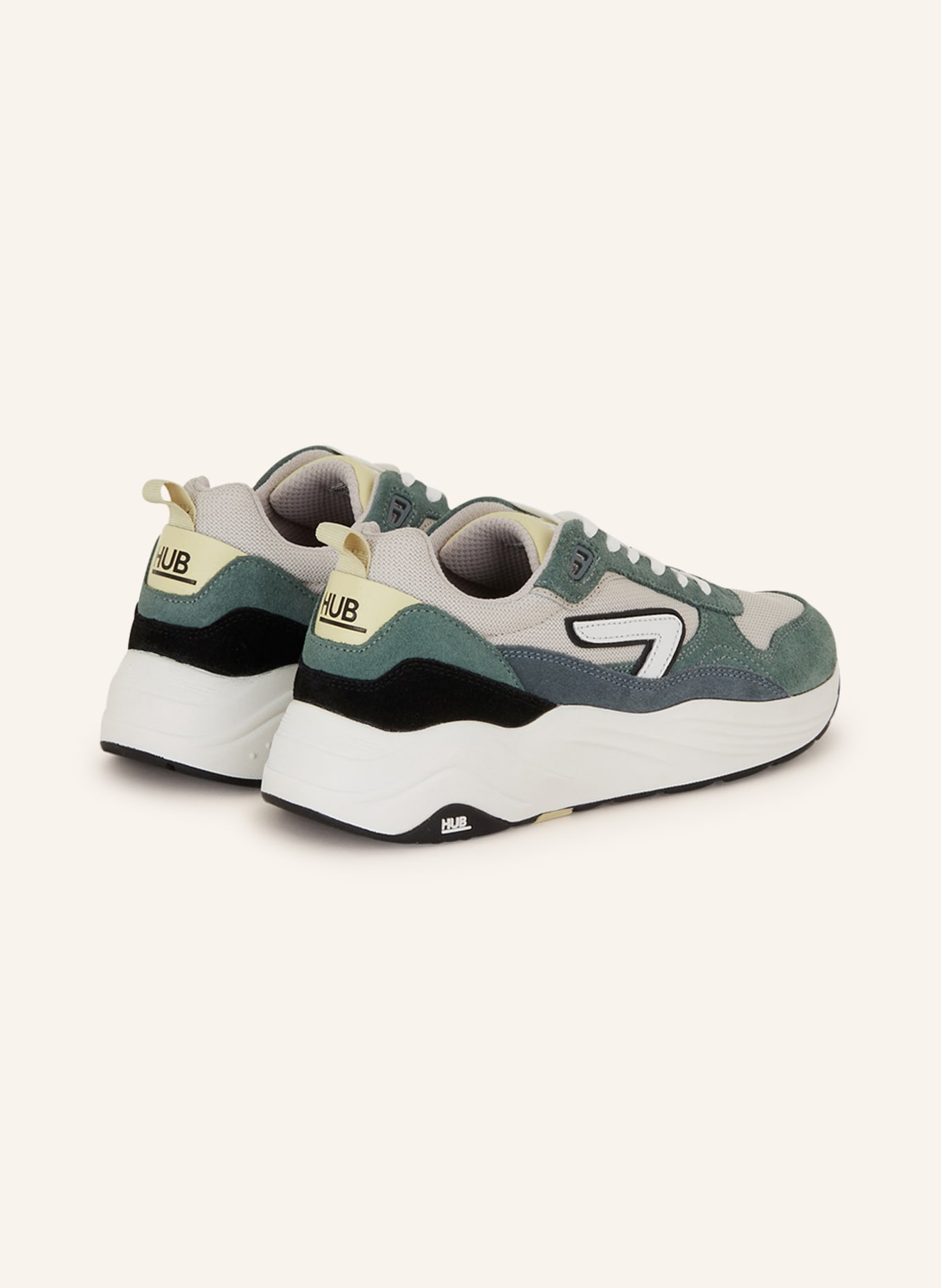 HUB Sneakers GLIDE, Color: GREEN/ LIGHT GRAY (Image 2)