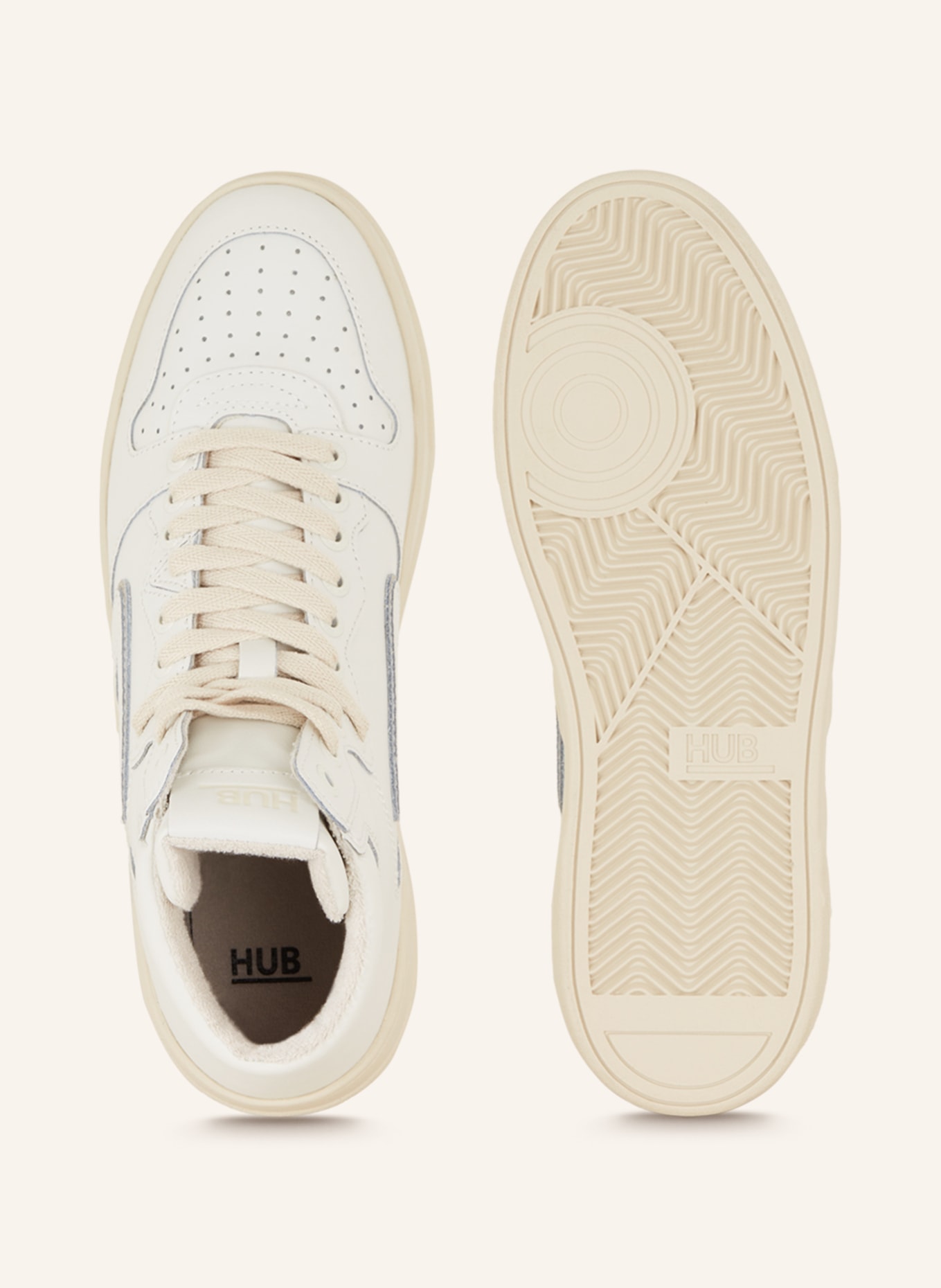 HUB Sneakers COURT, Color: WHITE/ BEIGE (Image 5)