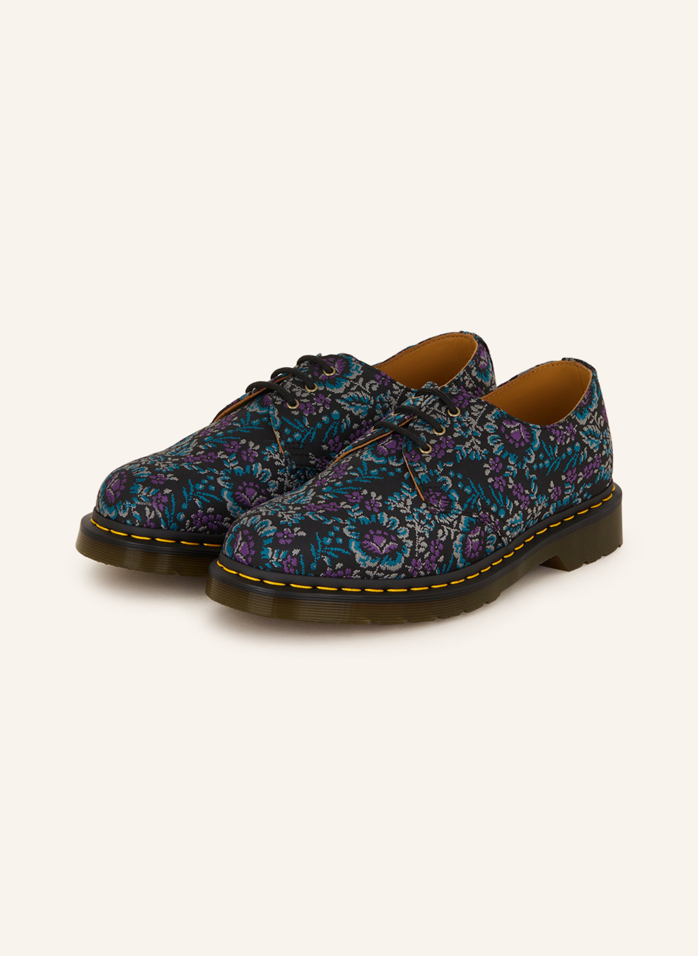 Dr. Martens Lace-up shoes 1461, Color: BLACK/ PURPLE/ TURQUOISE (Image 1)