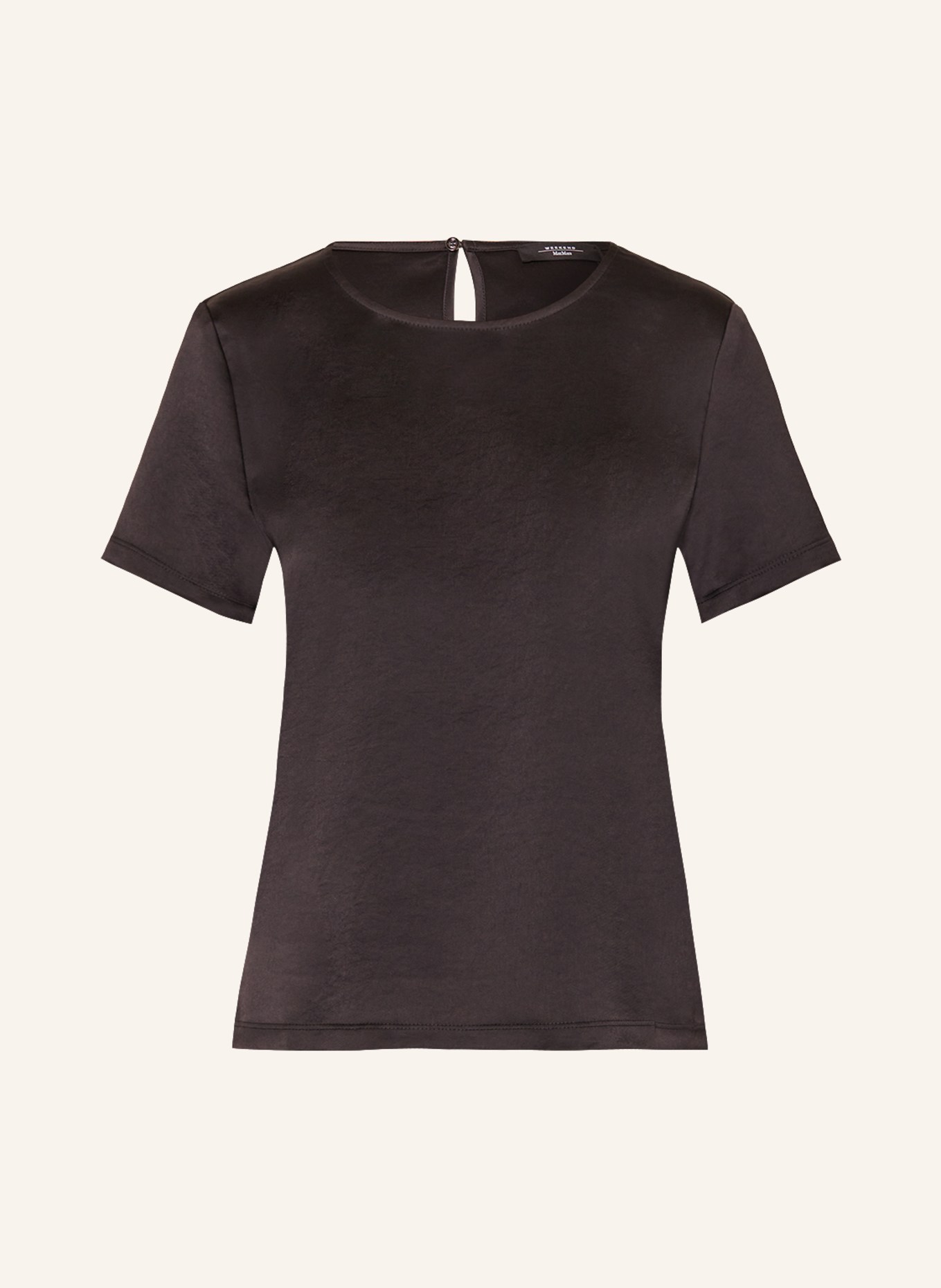 WEEKEND MaxMara Shirt blouse GILBERT made of satin, Color: BLACK (Image 1)