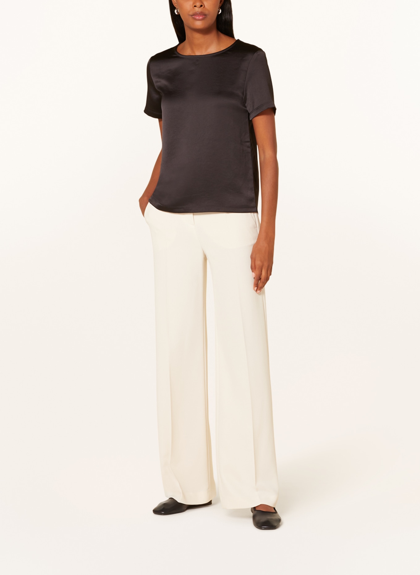 WEEKEND MaxMara Shirt blouse GILBERT made of satin, Color: BLACK (Image 2)
