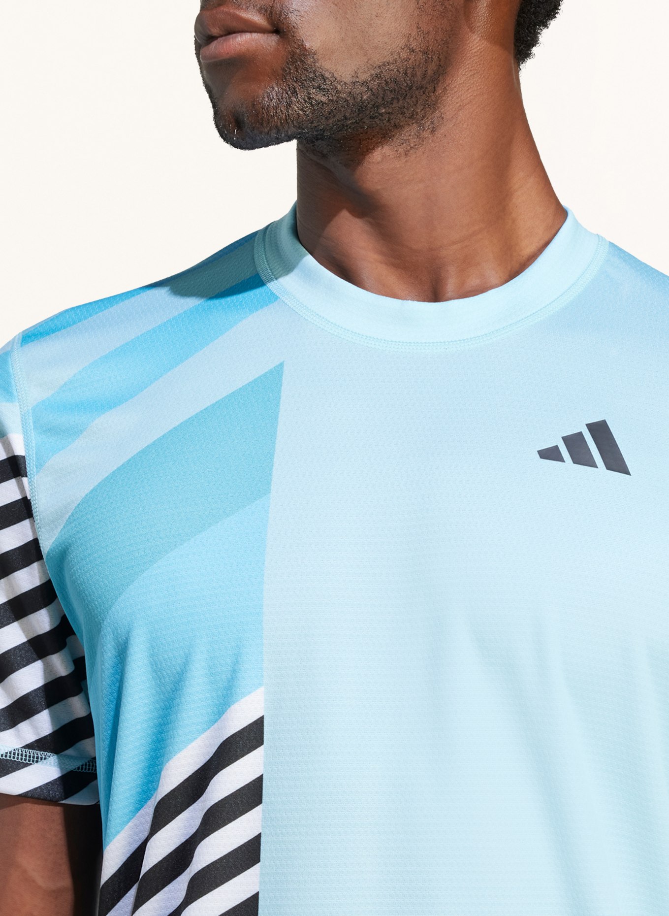 adidas T-Shirt HEAT.RDY FREELIFT PRO, Farbe: TÜRKIS/ HELLBLAU/ SCHWARZ (Bild 4)