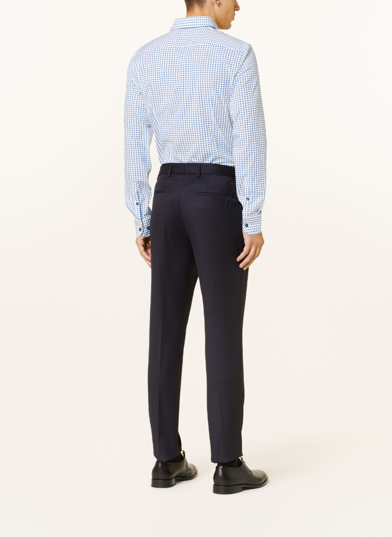 BOSS Shirt HANK slim fit, Color: WHITE/ LIGHT BLUE/ DARK BLUE (Image 3)