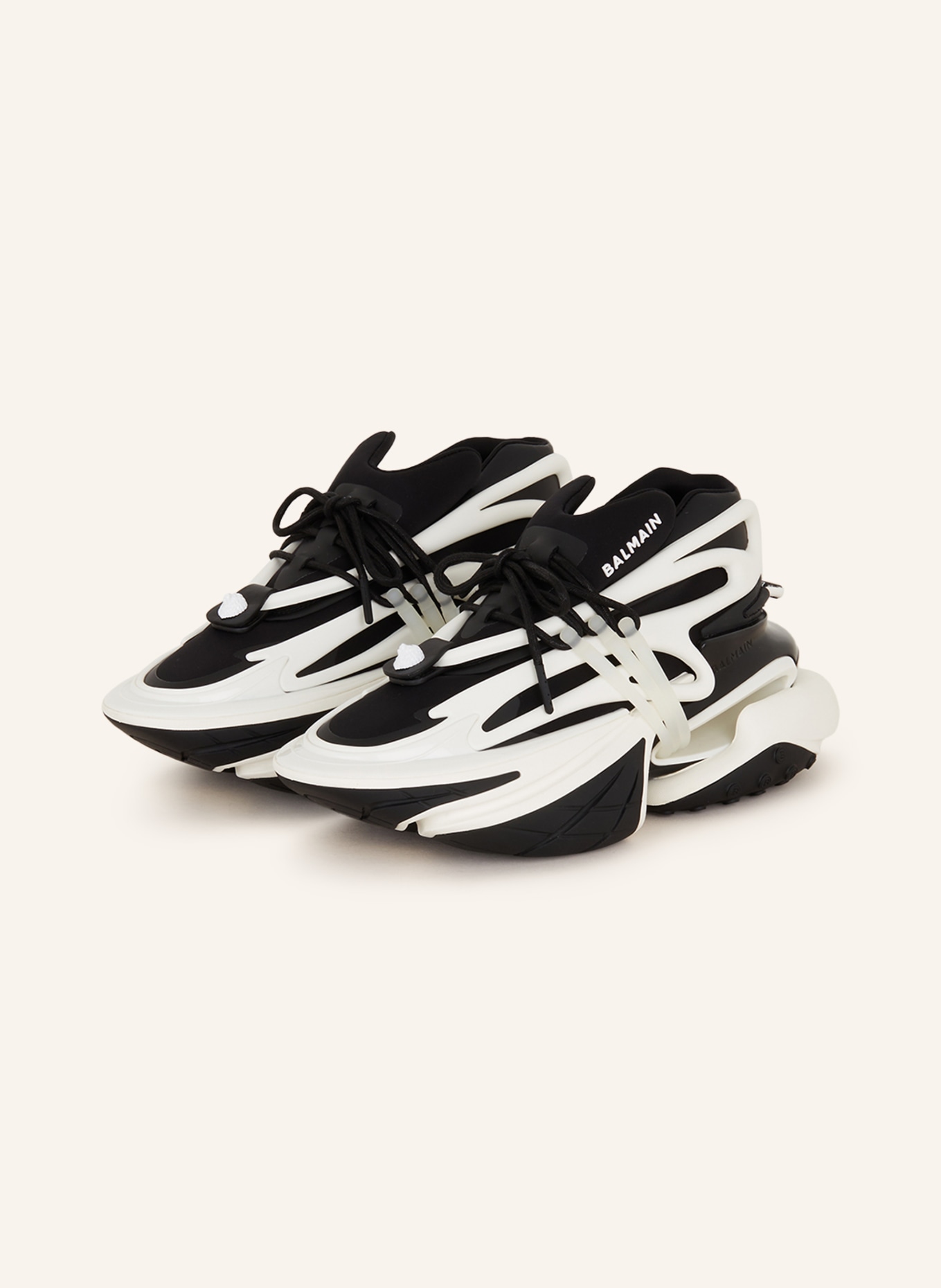 BALMAIN Sneakers UNICORN, Color: WHITE/ BLACK (Image 1)