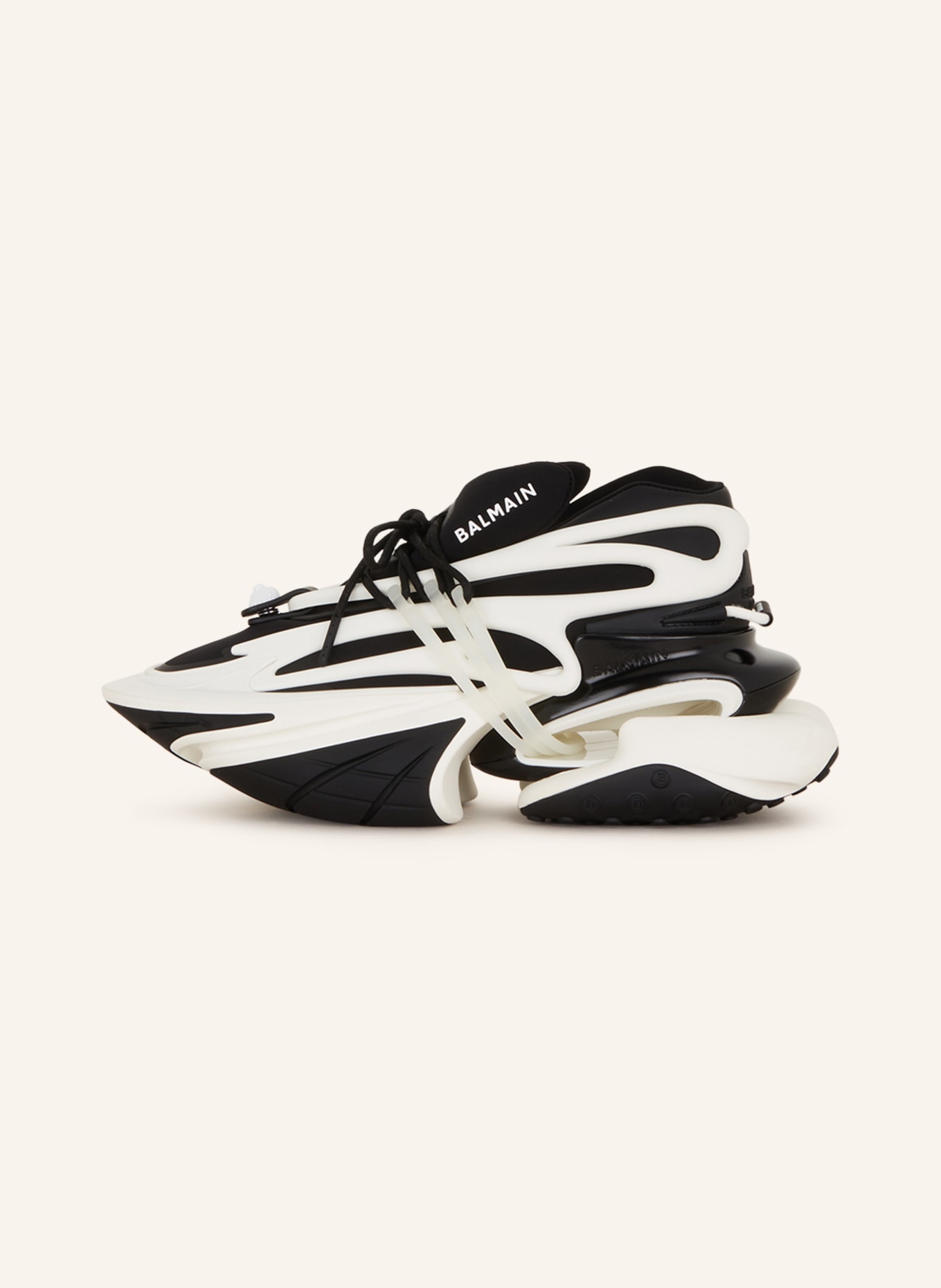 BALMAIN Sneakers UNICORN, Color: WHITE/ BLACK (Image 4)