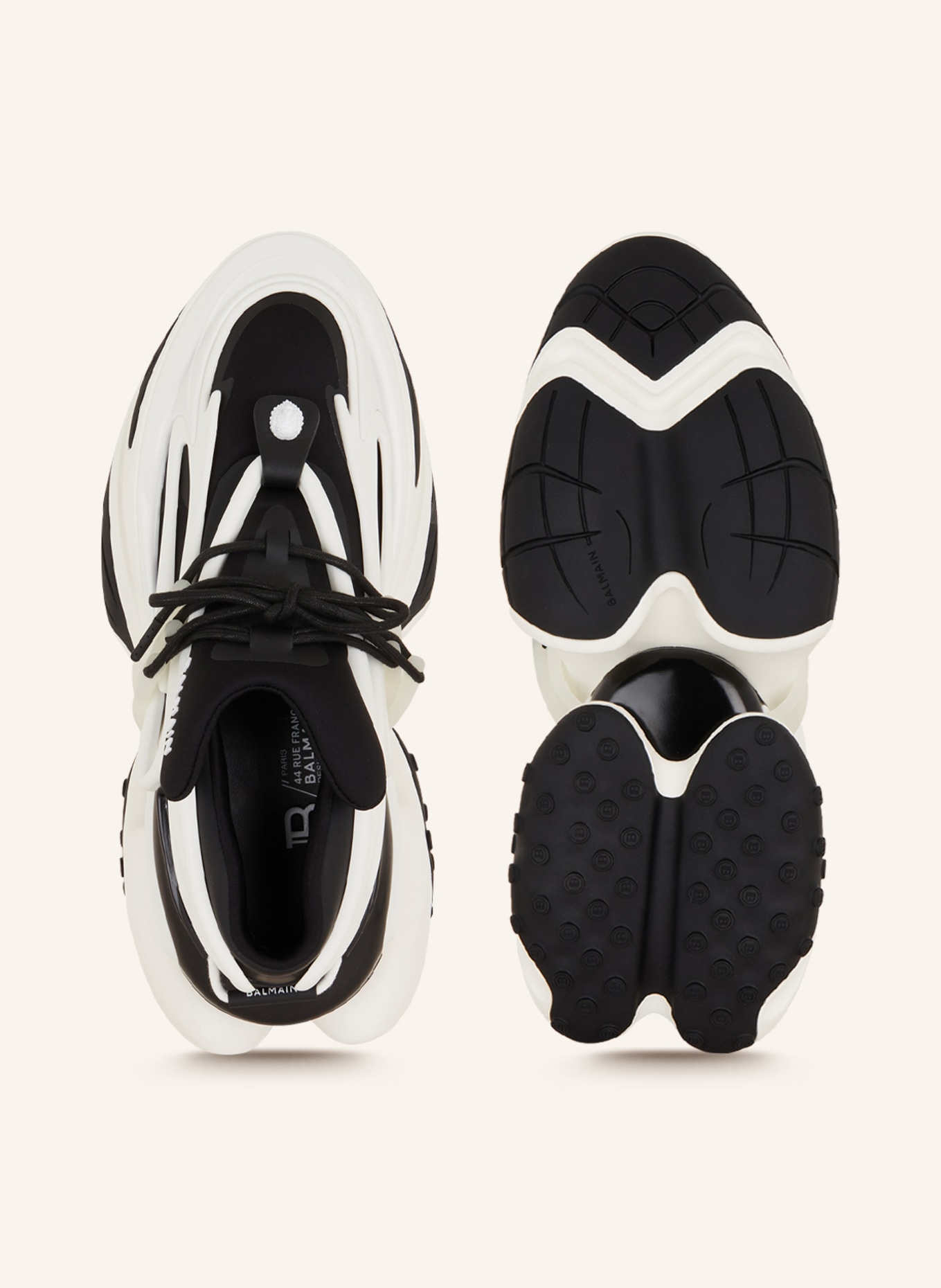 BALMAIN Sneakers UNICORN, Color: WHITE/ BLACK (Image 5)