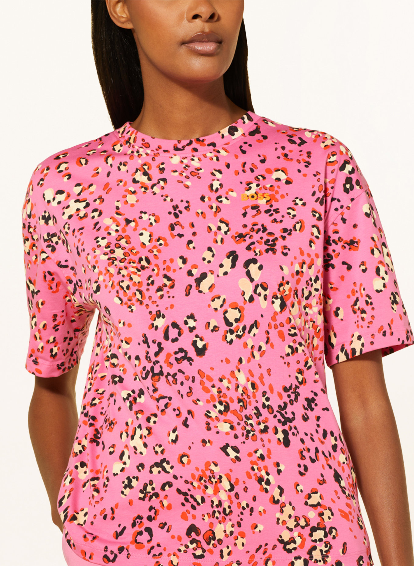 BOSS T-Shirt EVARSY, Farbe: PINK/ SCHWARZ/ BEIGE (Bild 4)