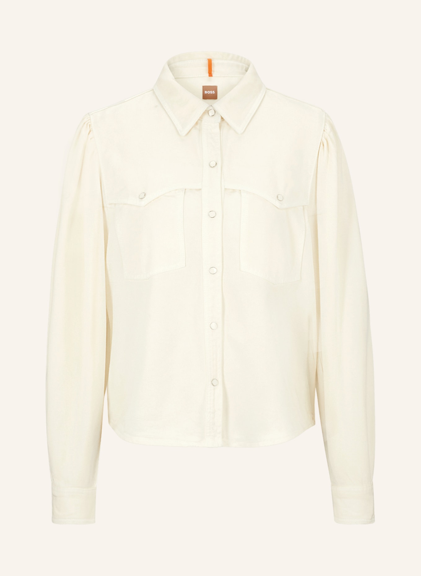 BOSS Denim blouse BENEDETTA1, Color: ECRU (Image 1)