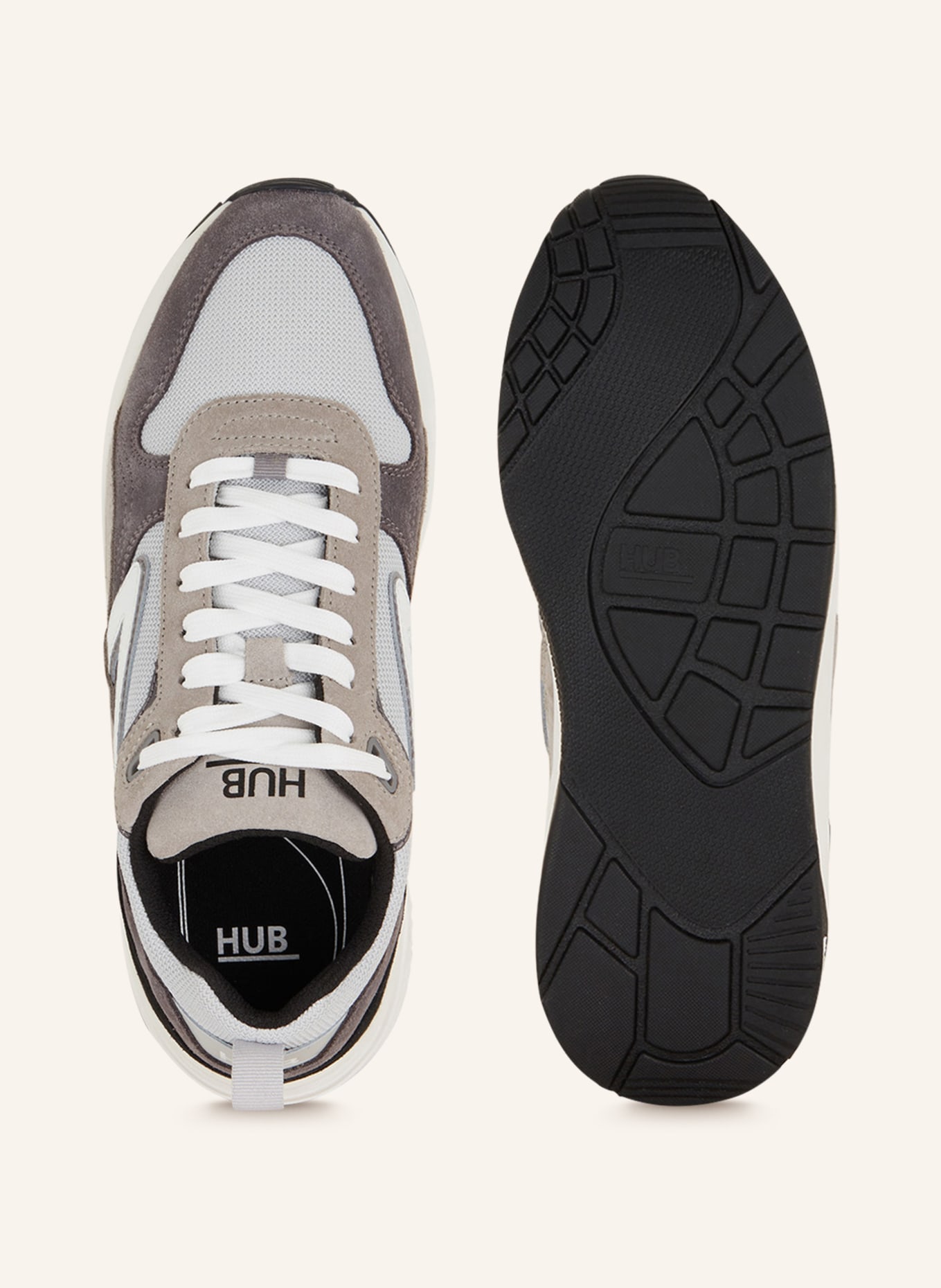 HUB Sneakers GLIDE, Color: WHITE/ GRAY/ DARK GRAY (Image 5)