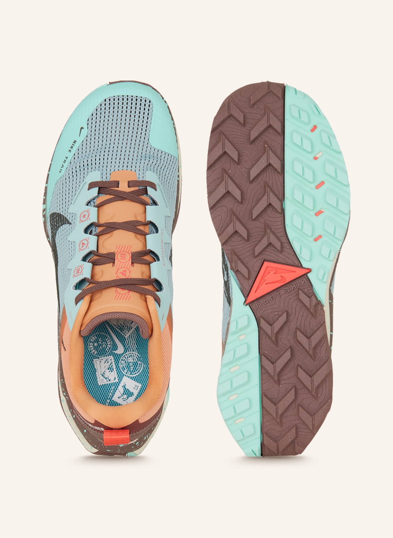 Nike Trailrunning-Schuhe WILDHORSE 8, Farbe: TÜRKIS/ GRAU/ LACHS (Bild 5)