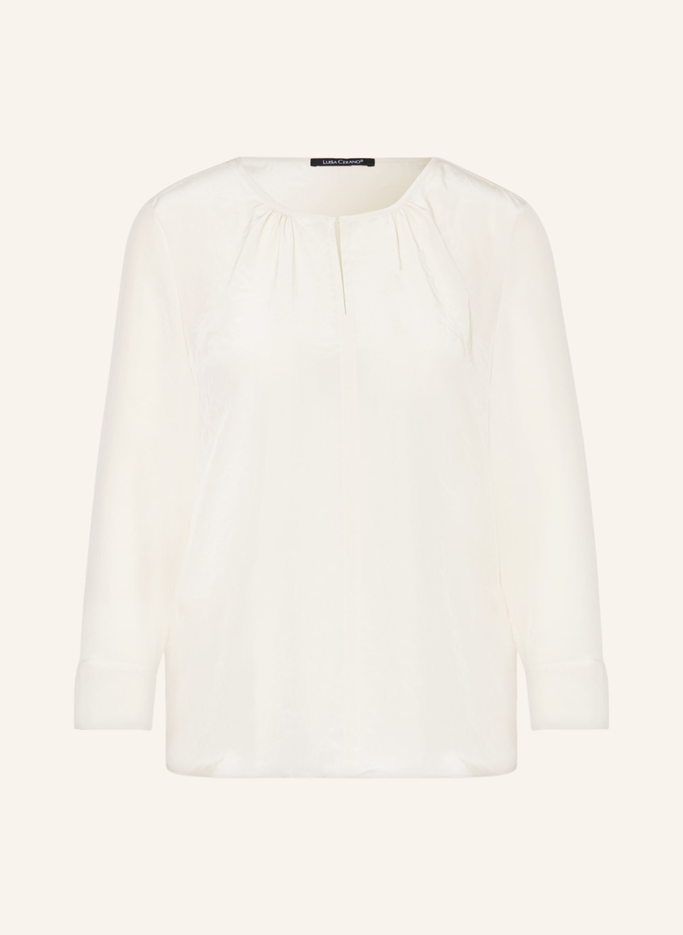 LUISA CERANO Shirt blouse in satin, Color: CREAM (Image 1)