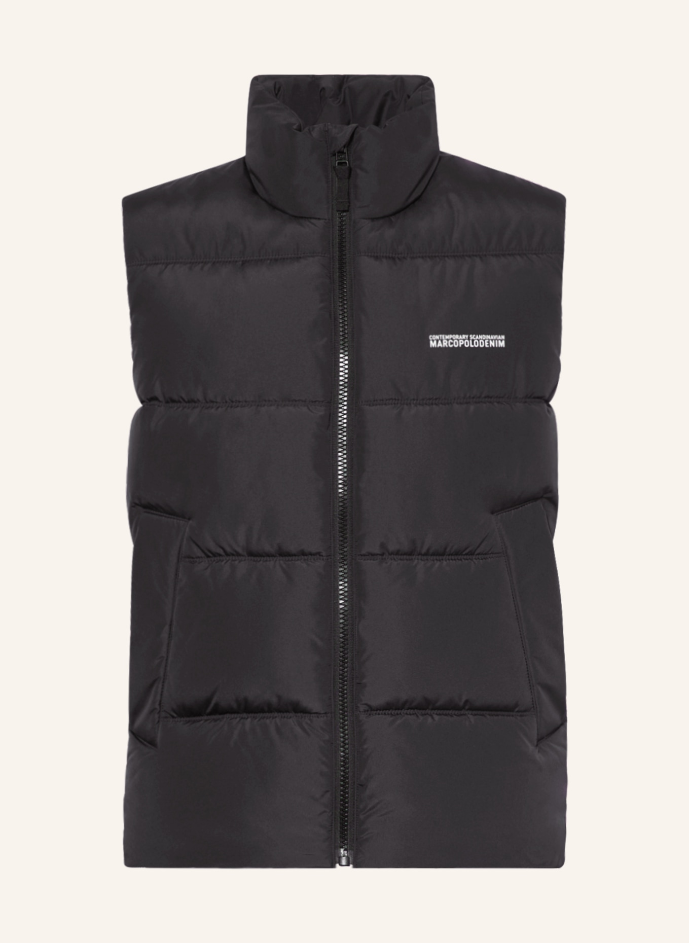 Marc O'Polo DENIM Quilted vest, Color: BLACK (Image 1)