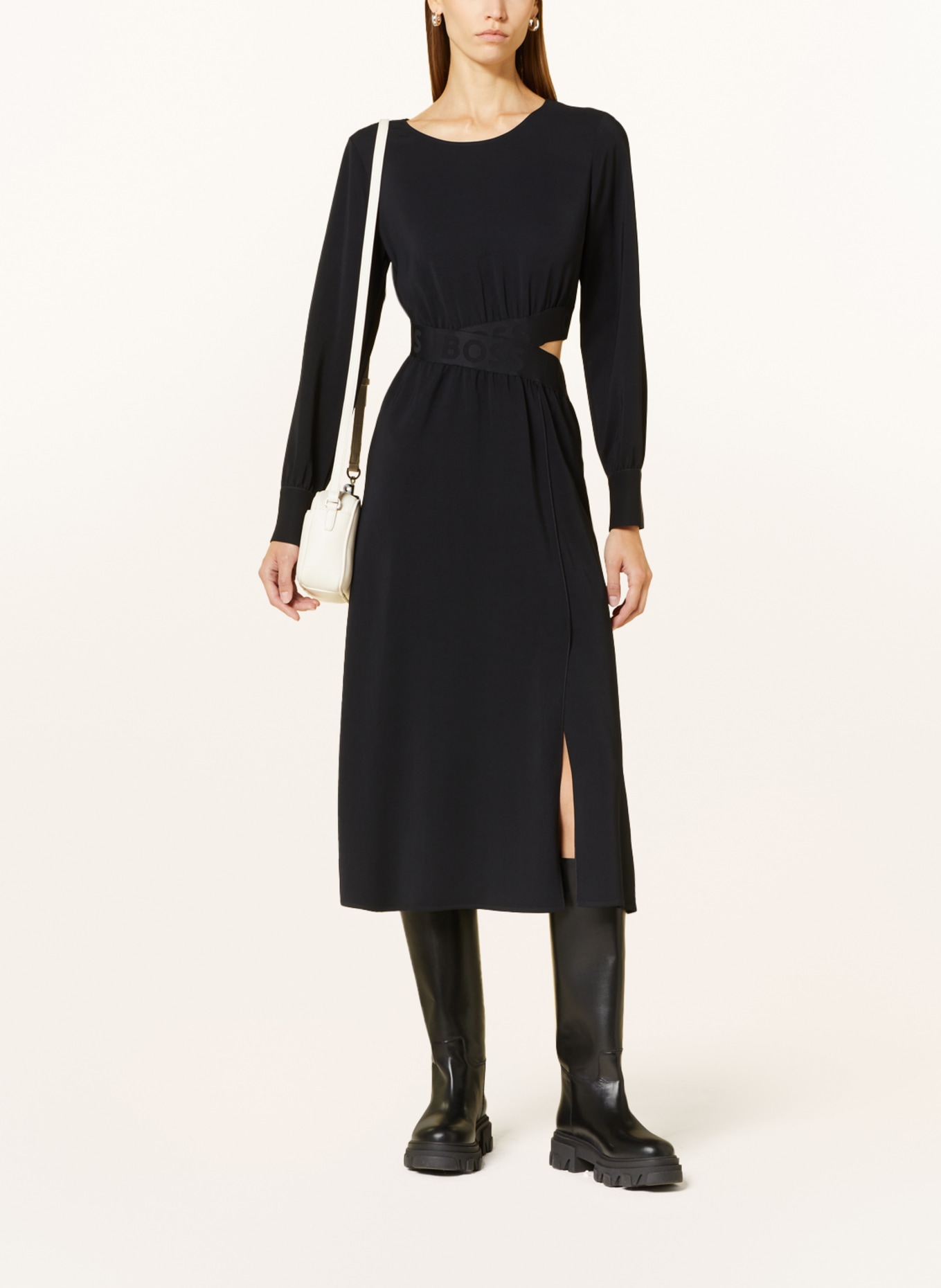 BOSS Dress DEDAGA with cut-outs, Color: BLACK (Image 2)