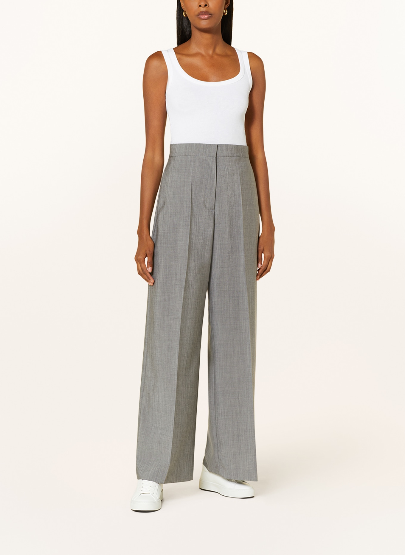 BOSS Wide leg trousers TILWIDA, Color: GRAY (Image 2)
