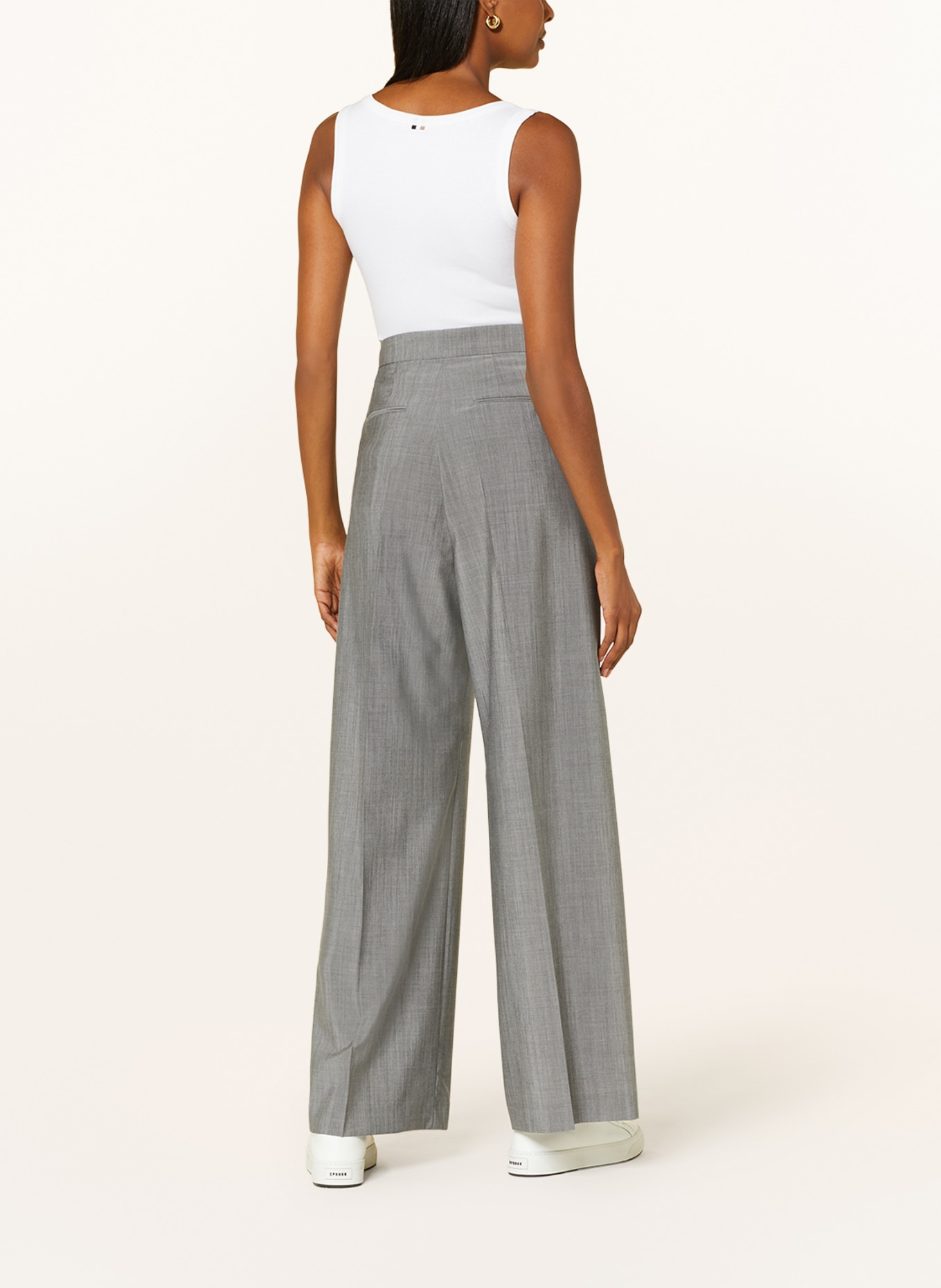 BOSS Wide leg trousers TILWIDA, Color: GRAY (Image 3)