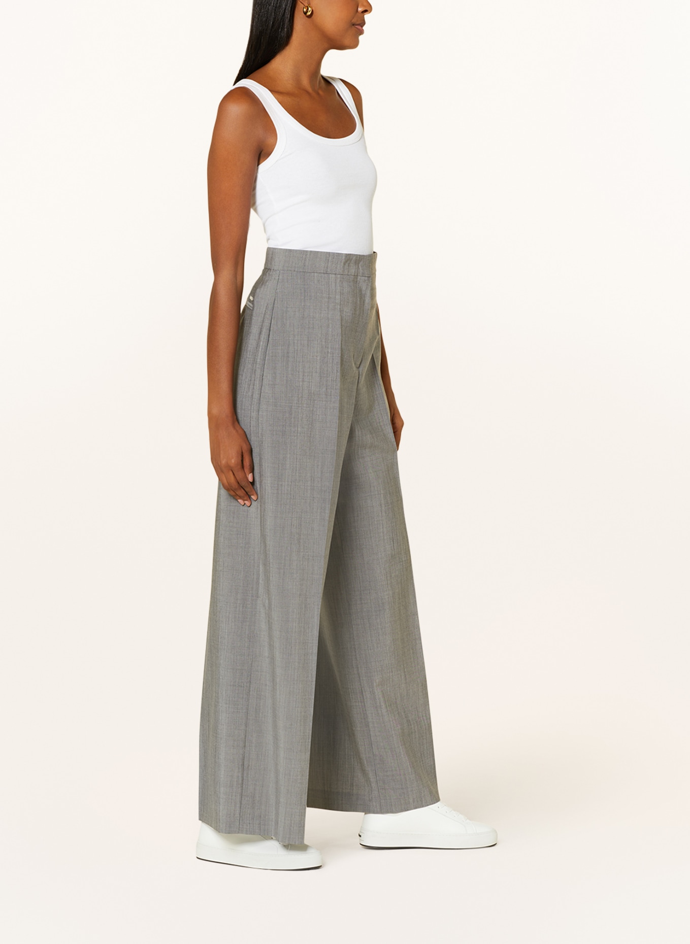 BOSS Wide leg trousers TILWIDA, Color: GRAY (Image 4)