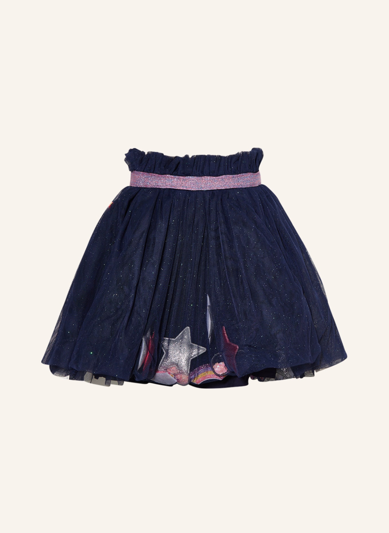 Billieblush Tylová sukně s třpytivou přízí, Barva: TMAVĚ MODRÁ (Obrázek 2)