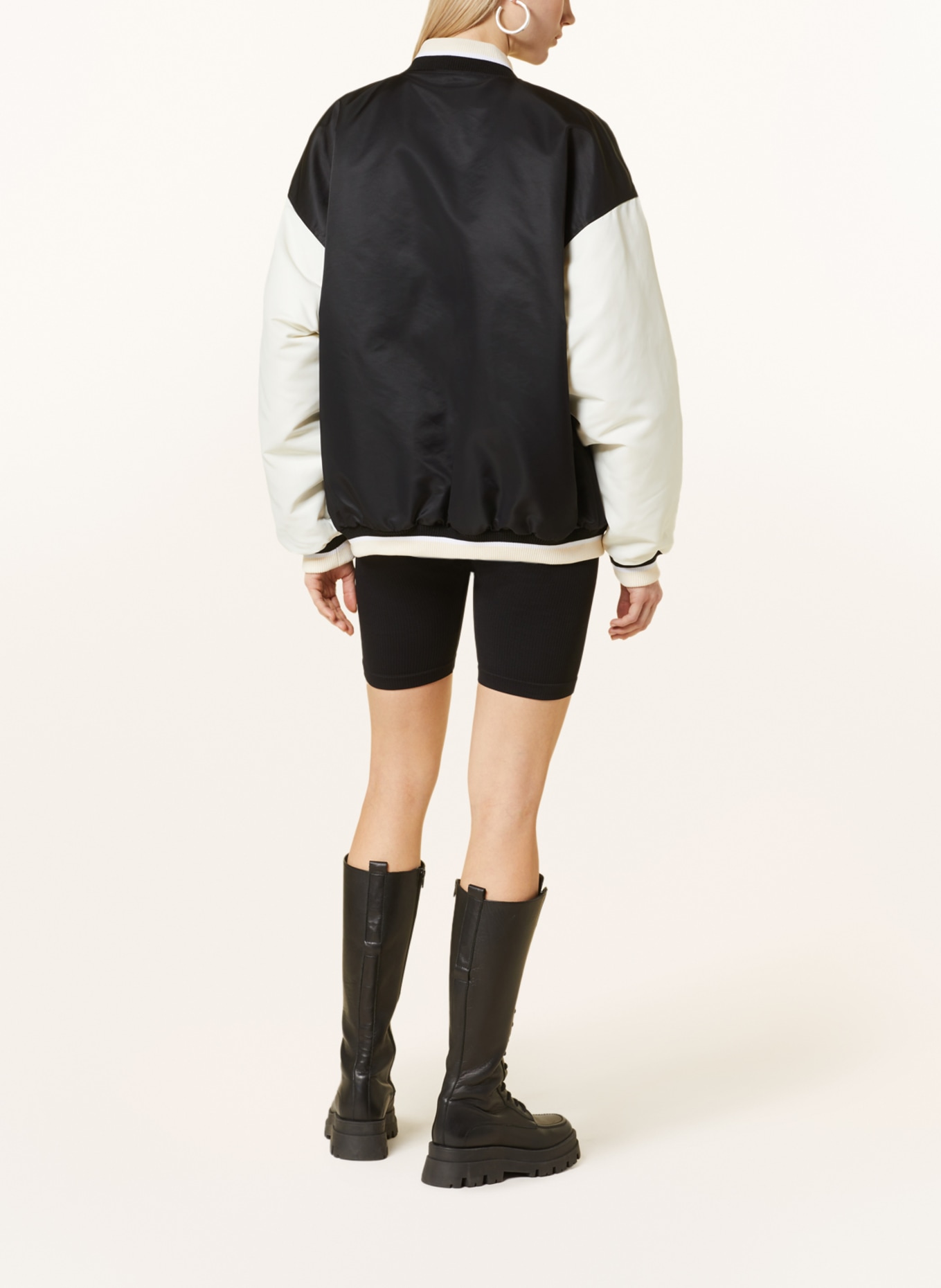 HUGO College jacket FLESIA, Color: BLACK/ WHITE (Image 3)