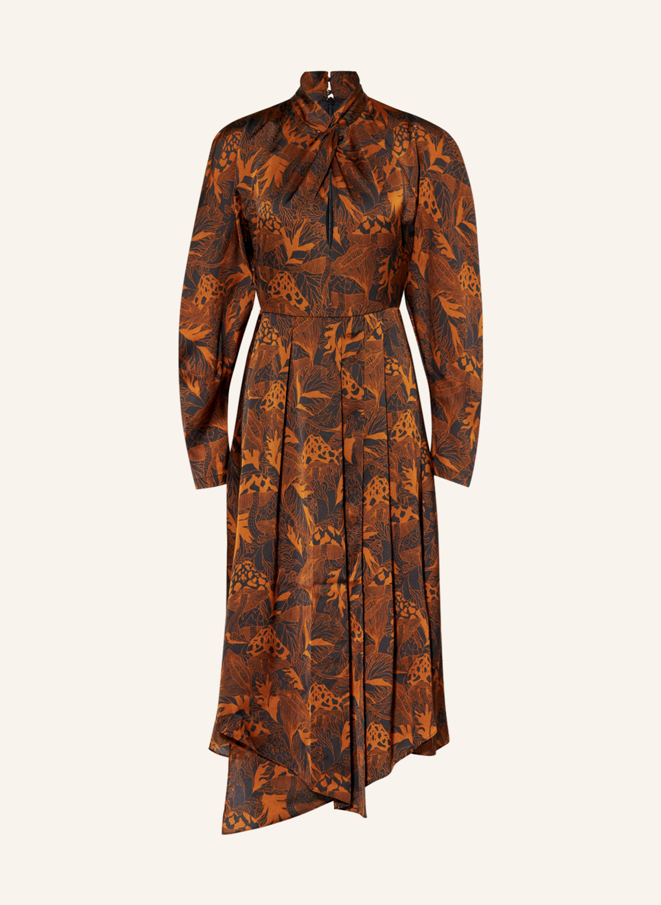 HUGO Dress KUMBARULA, Color: DARK BROWN/ DARK ORANGE (Image 1)
