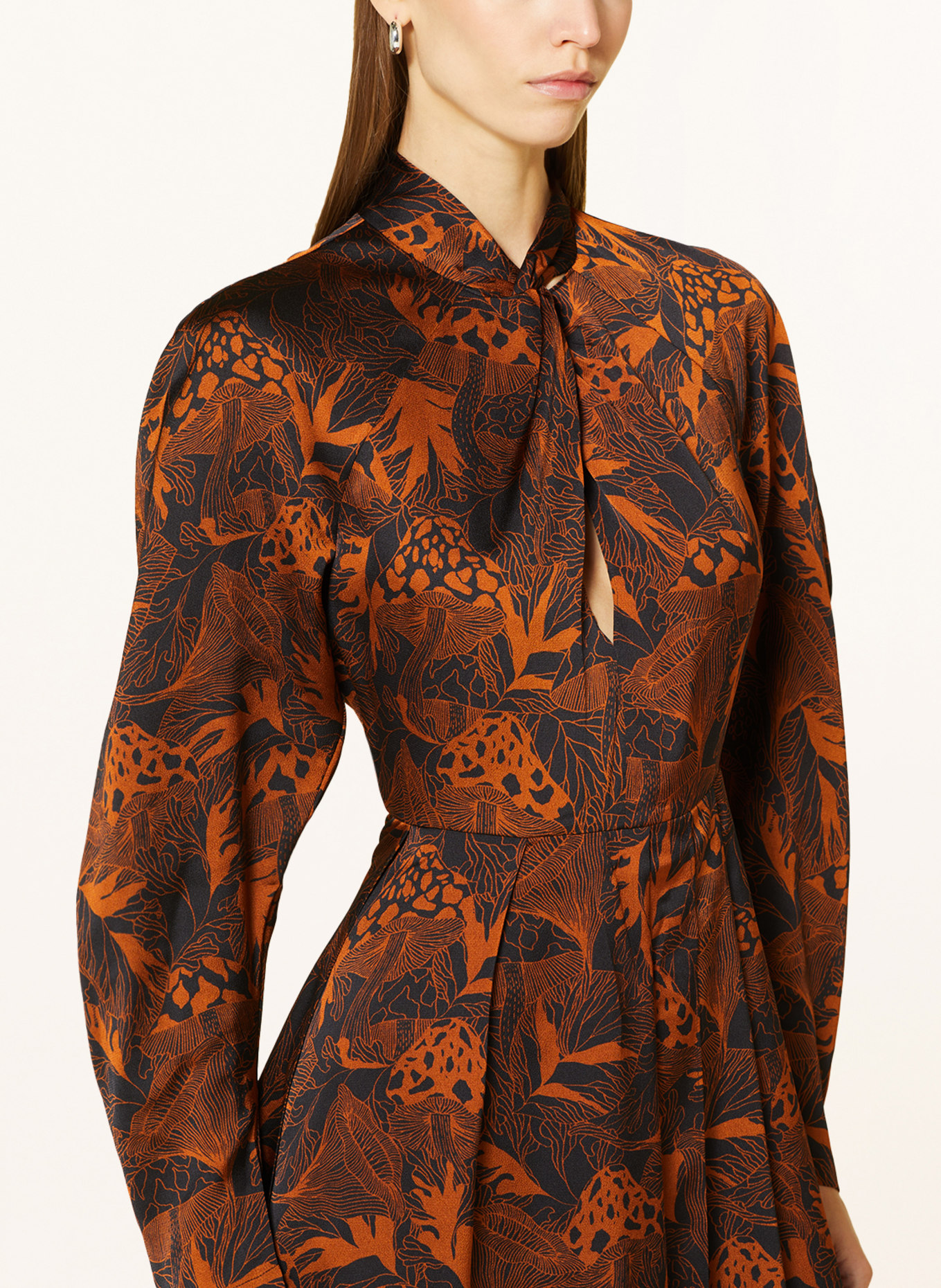 HUGO Dress KUMBARULA, Color: DARK BROWN/ DARK ORANGE (Image 4)