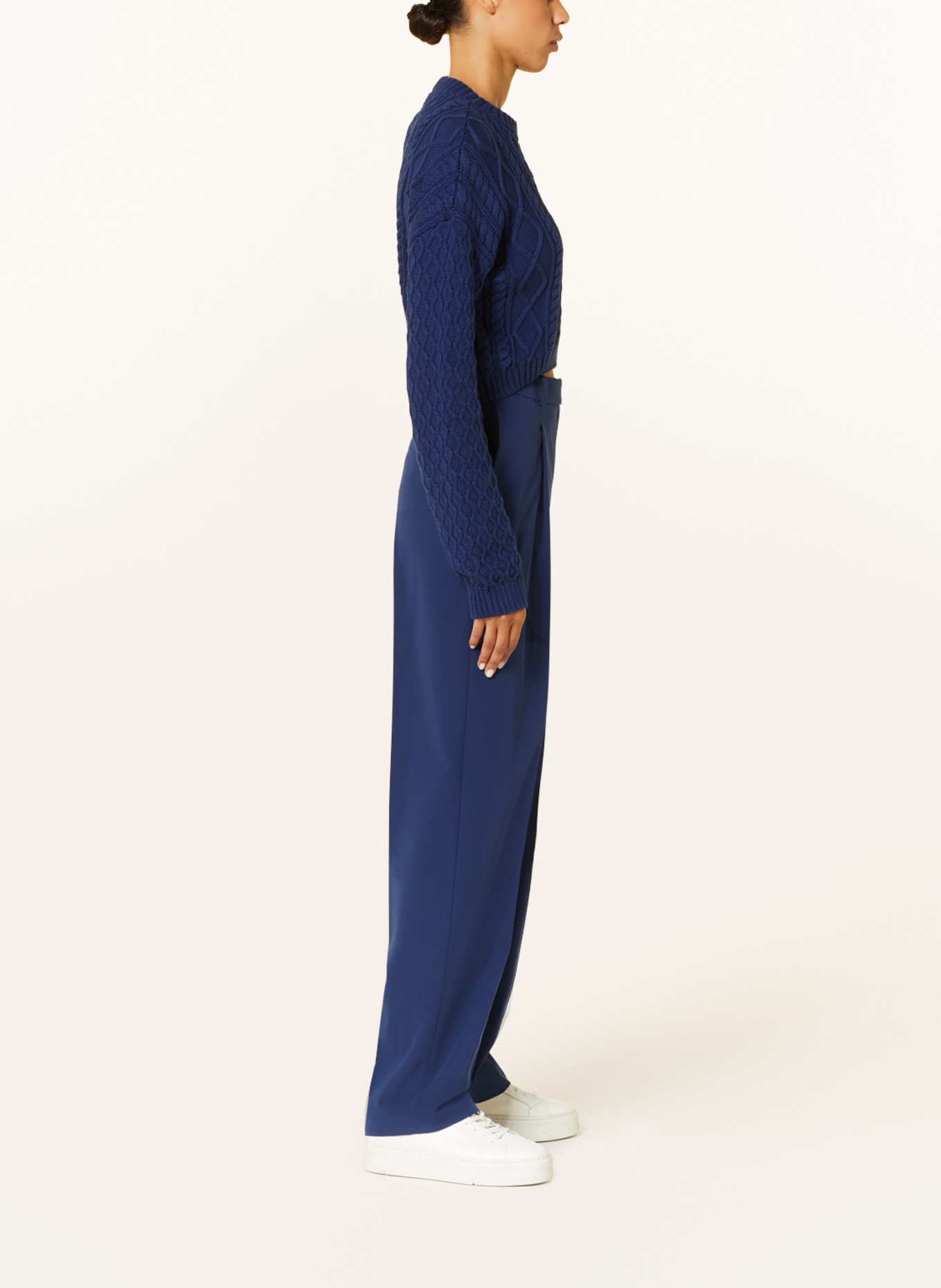 HUGO Spodnie marlena HASABU, Kolor: GRANATOWY (Obrazek 4)
