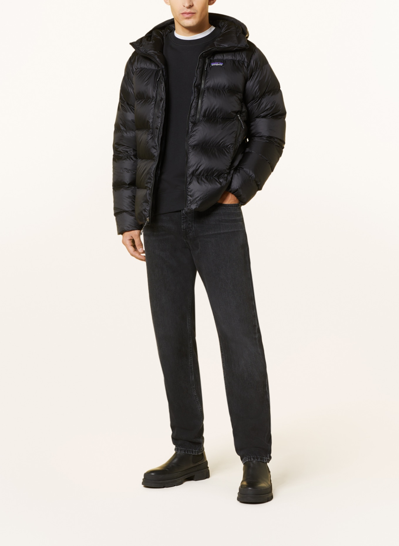 patagonia Down jacket FITZ ROY, Color: BLACK (Image 2)