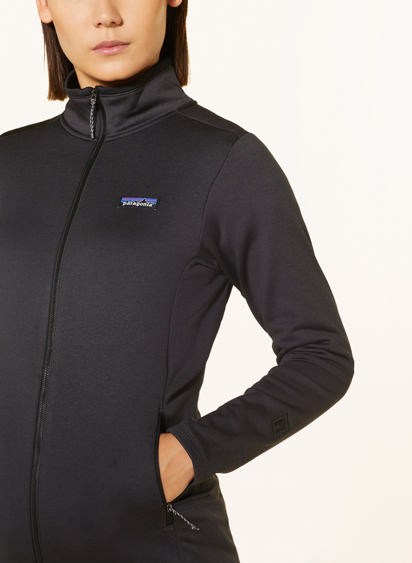 patagonia Mid-layer jacket R1® DAILY, Color: DARK GRAY (Image 4)