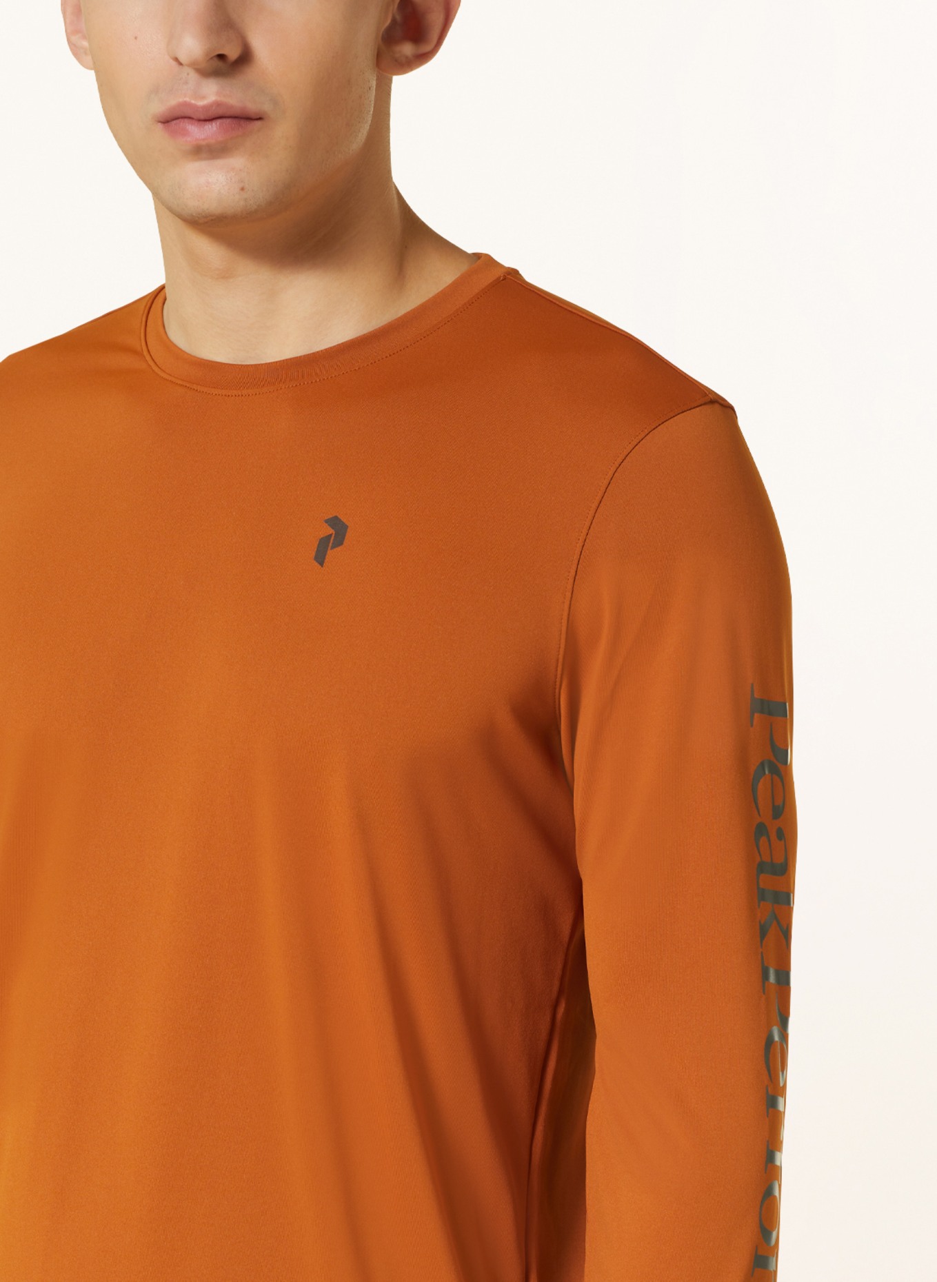 Peak Performance Long sleeve shirt ALUM LIGHT, Color: COGNAC/ BLACK (Image 4)