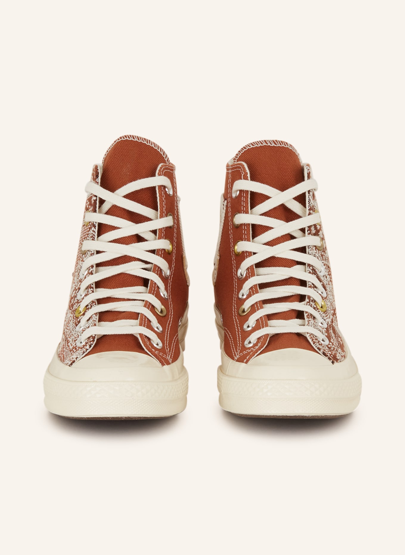CONVERSE High-top sneakers CHUCK 70, Color: DARK ORANGE/ WHITE (Image 3)