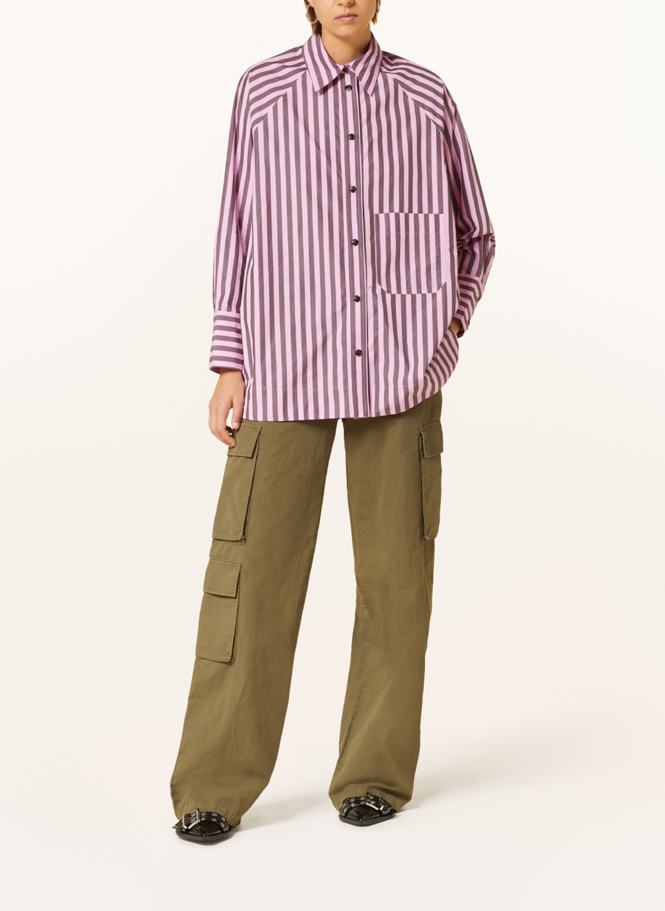 GANNI Shirt blouse, Color: PINK/ DUSKY PINK (Image 2)