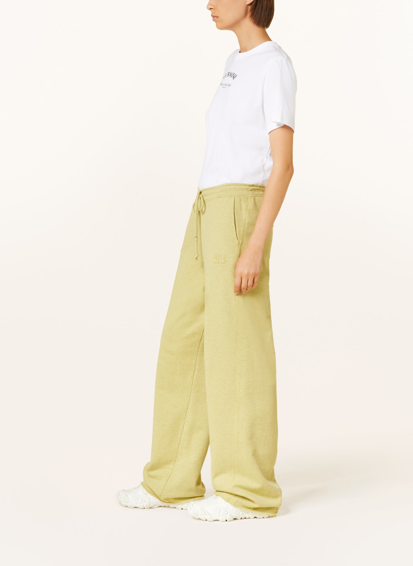 GANNI Pants in jogger style, Color: LIGHT GREEN (Image 4)